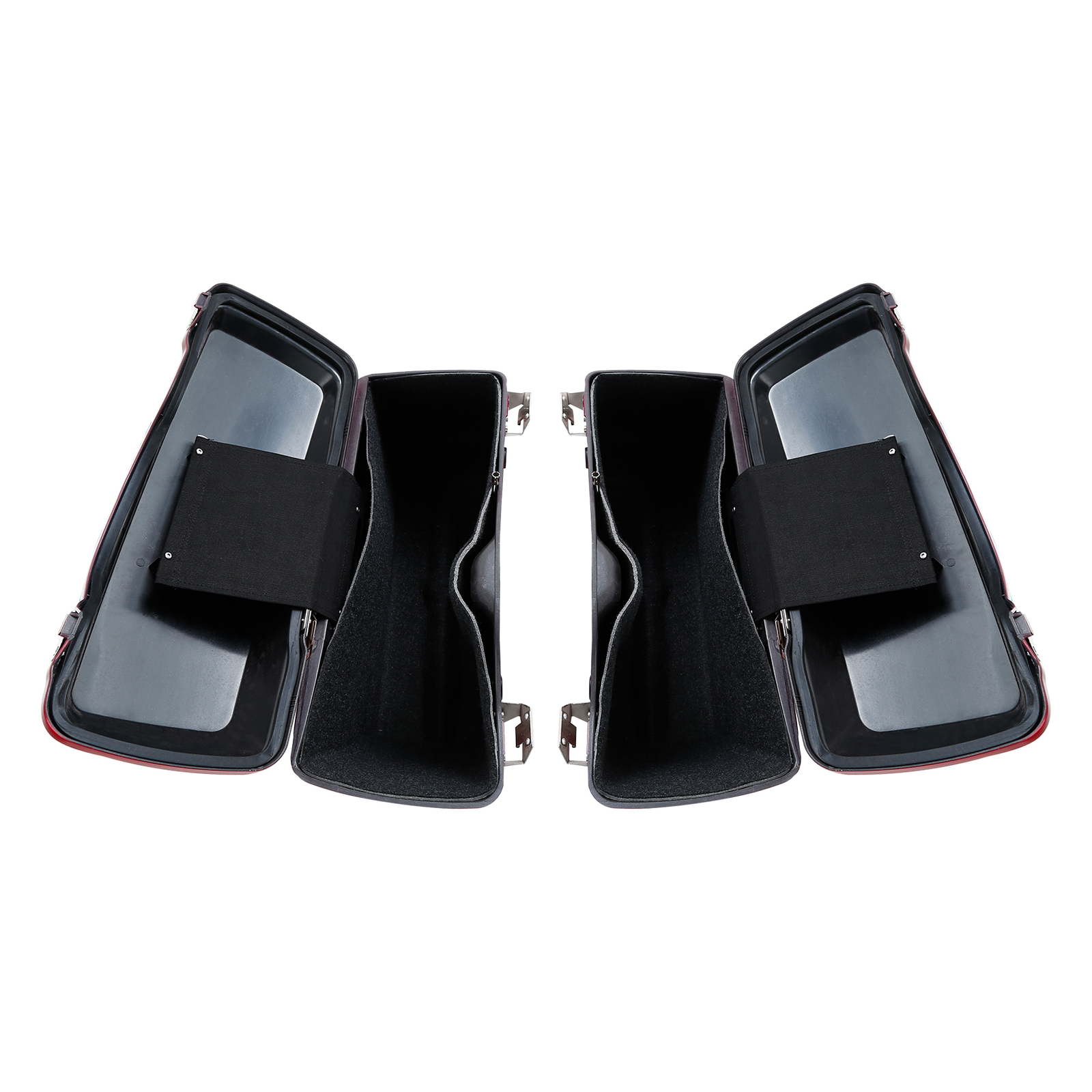 Left & Right Hard Saddlebags Red Fit For Harley Touring Road Glide 94-13