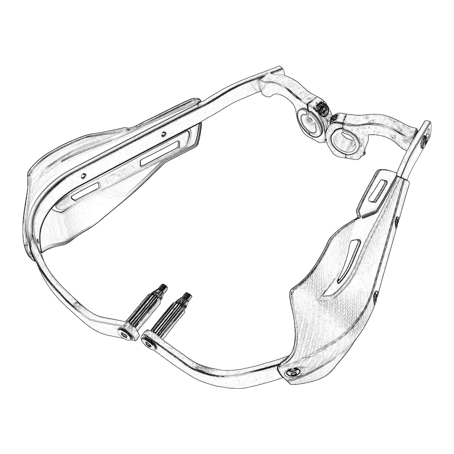 7/8″~11/8″ Handlebar Handguard Hand Shield For HONDA YAMAHA Triumrh TIGER KTM