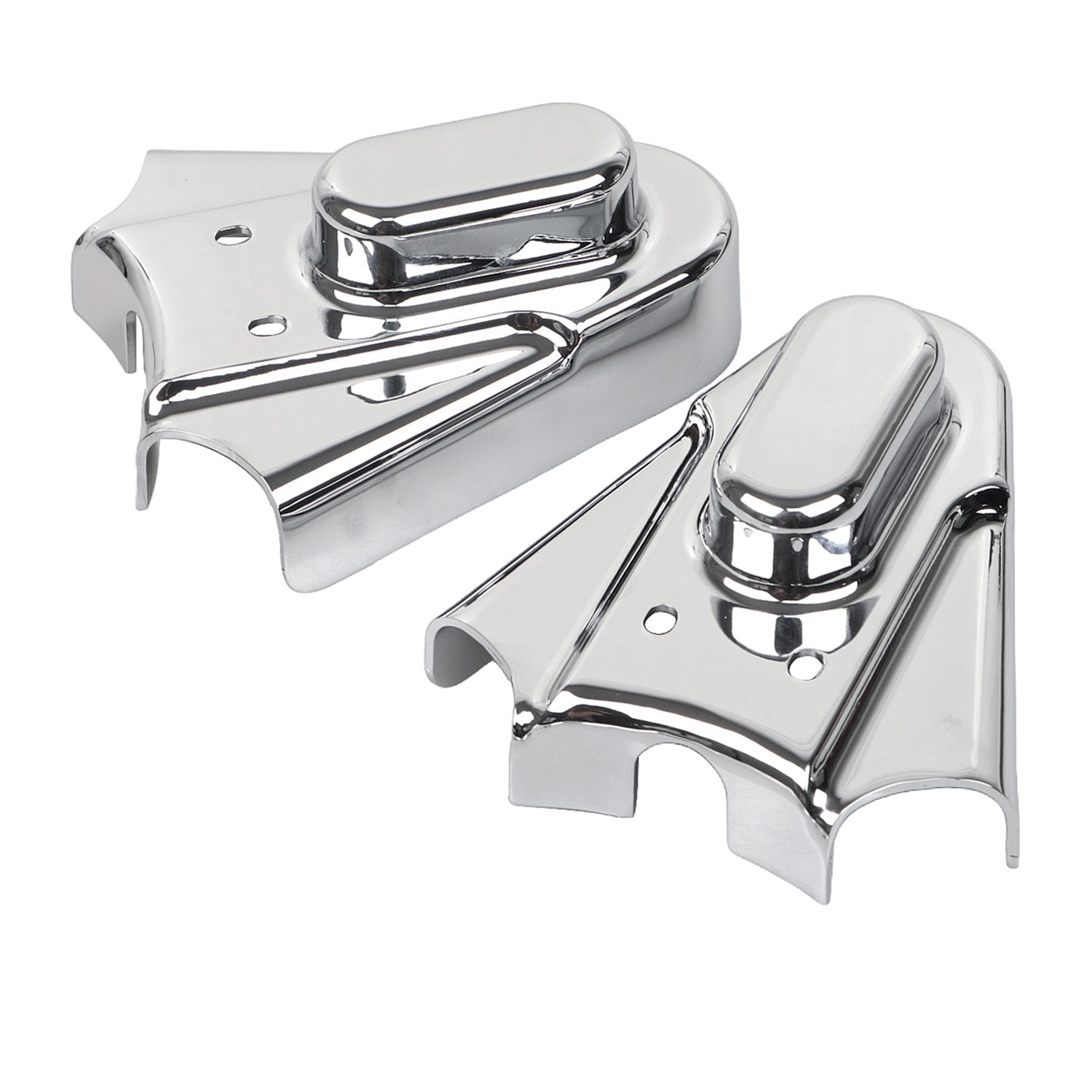 Metal Chrome Rear Swingarm Axle Covers For Harley Heritage Softail Standard FXST