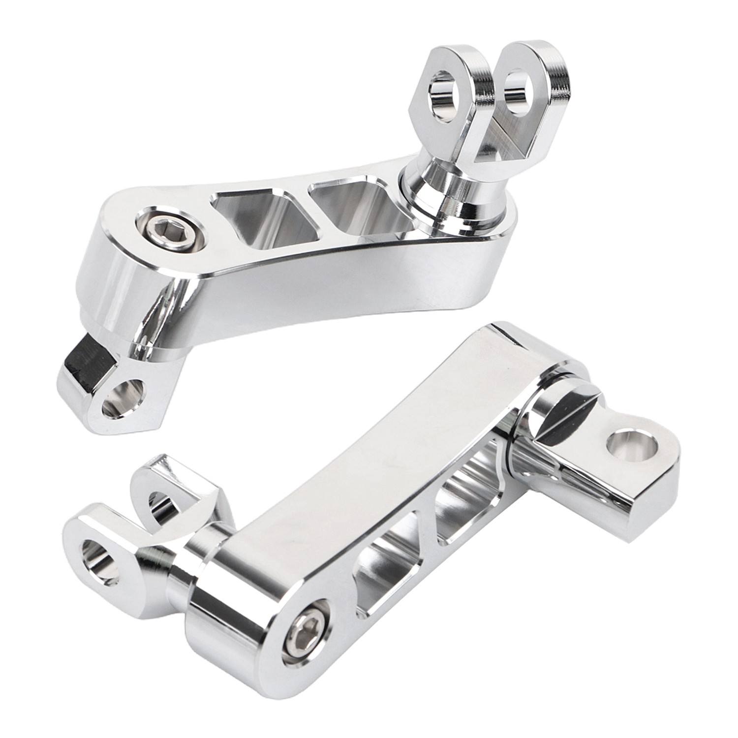 Chrome Foot Peg Extensions Mount For Harley Dyna Wide Glide FXDWG Fat Bob FXDF