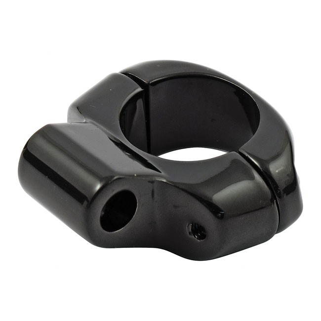 Black Mirror Clamp Handlebar Mount for 1 in. (25mm) Bars fits Harley-Davidson
