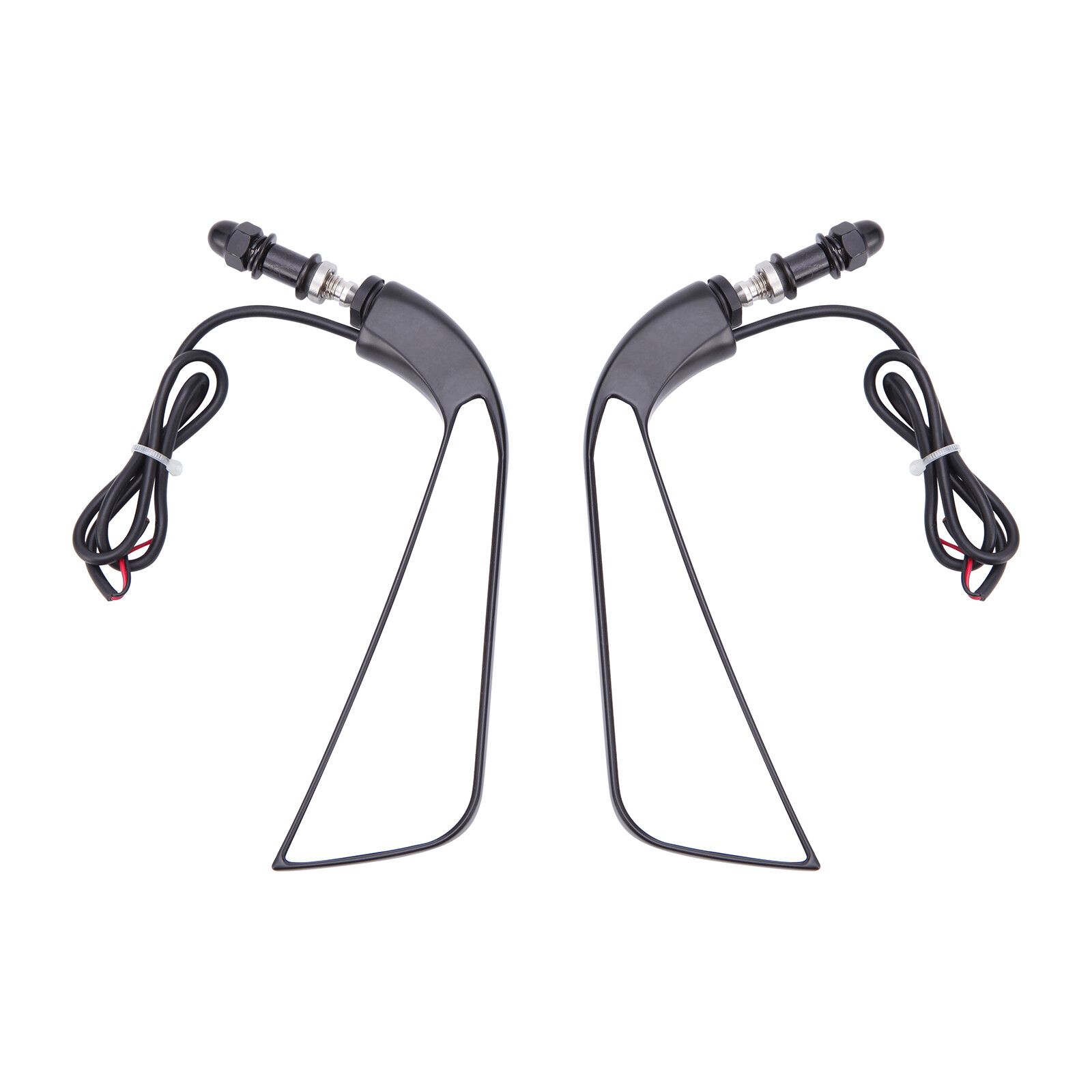 Black Motorcycle Mirrors w/ LED Turn Signal For Harley V-Rod Sportster Softail