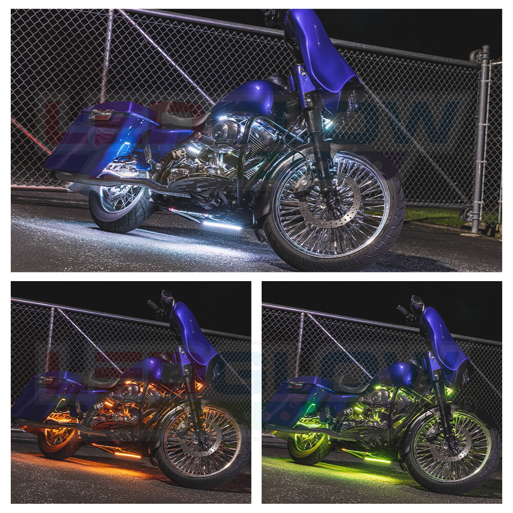 LEDGlow 14pc Advanced Million Color LED Motorcycle Accent Neon Lighting Kit