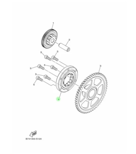 Genuine Yamaha XMAX 250/300 Year 2017-2025 Starter One Way Assy B5X-E5590-00