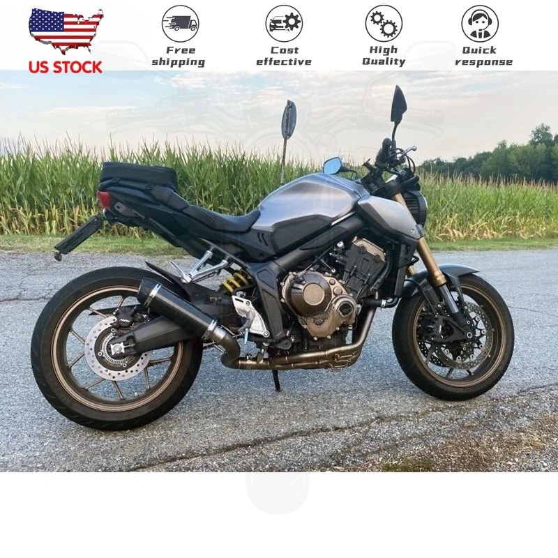 Low Position Carbon Exhaust Tips Header Pipe For Honda CBR650 CB650 R / F 14-26