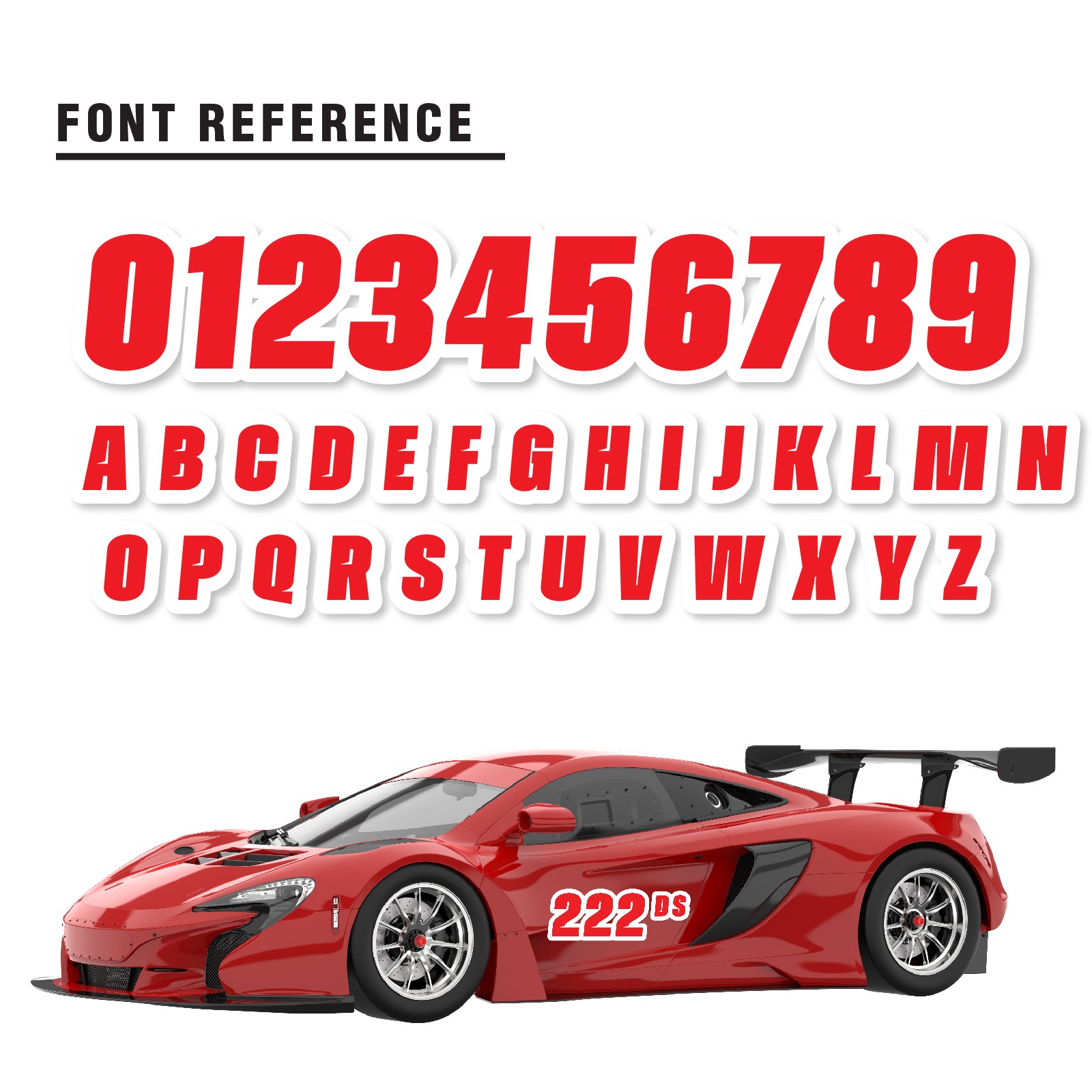 Custom SCCA Autocross Number Class Sticker Magnet Glossy Matte 02 White Outline