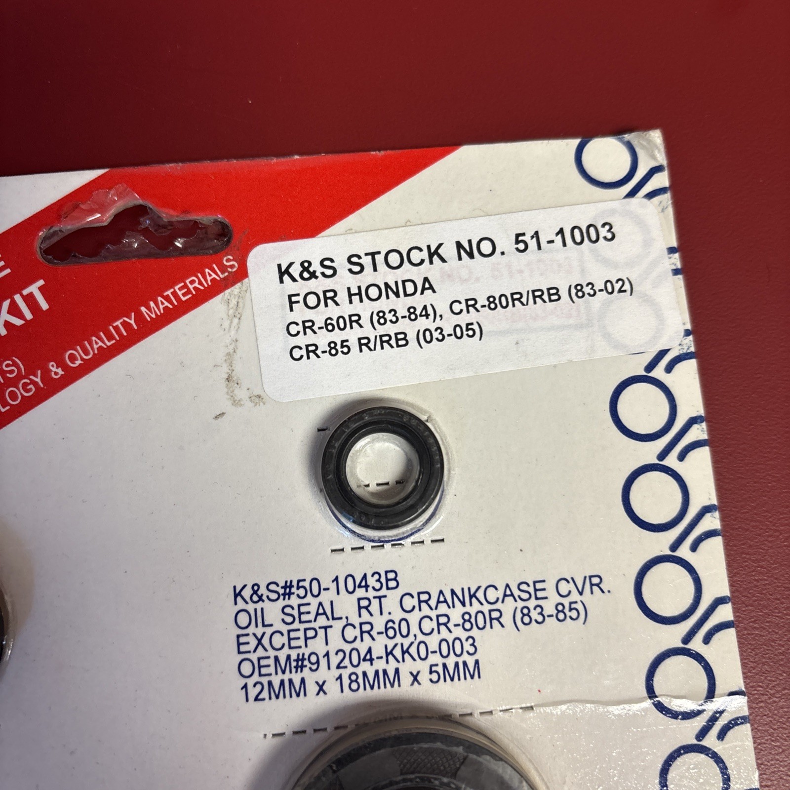 K&S Offroad Motorcycle Engine Oil Seal Kit 51-1003 for Honda