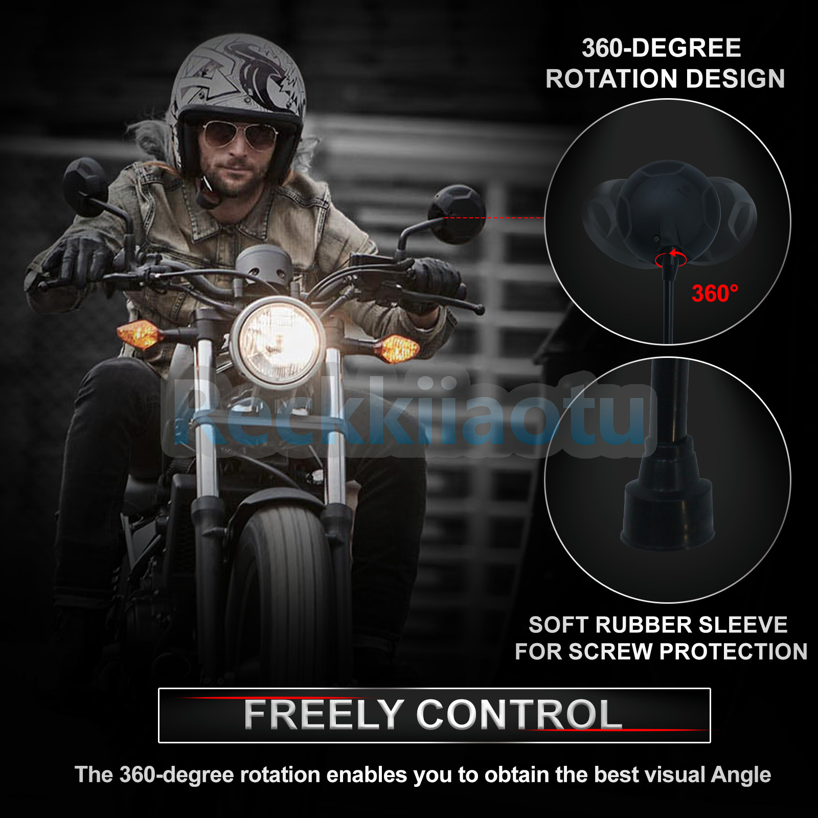 10MM Motorcycle Rear-View Mirror FOR ALL YEAR HONDA REBEL 300 / 500 / Grom 125