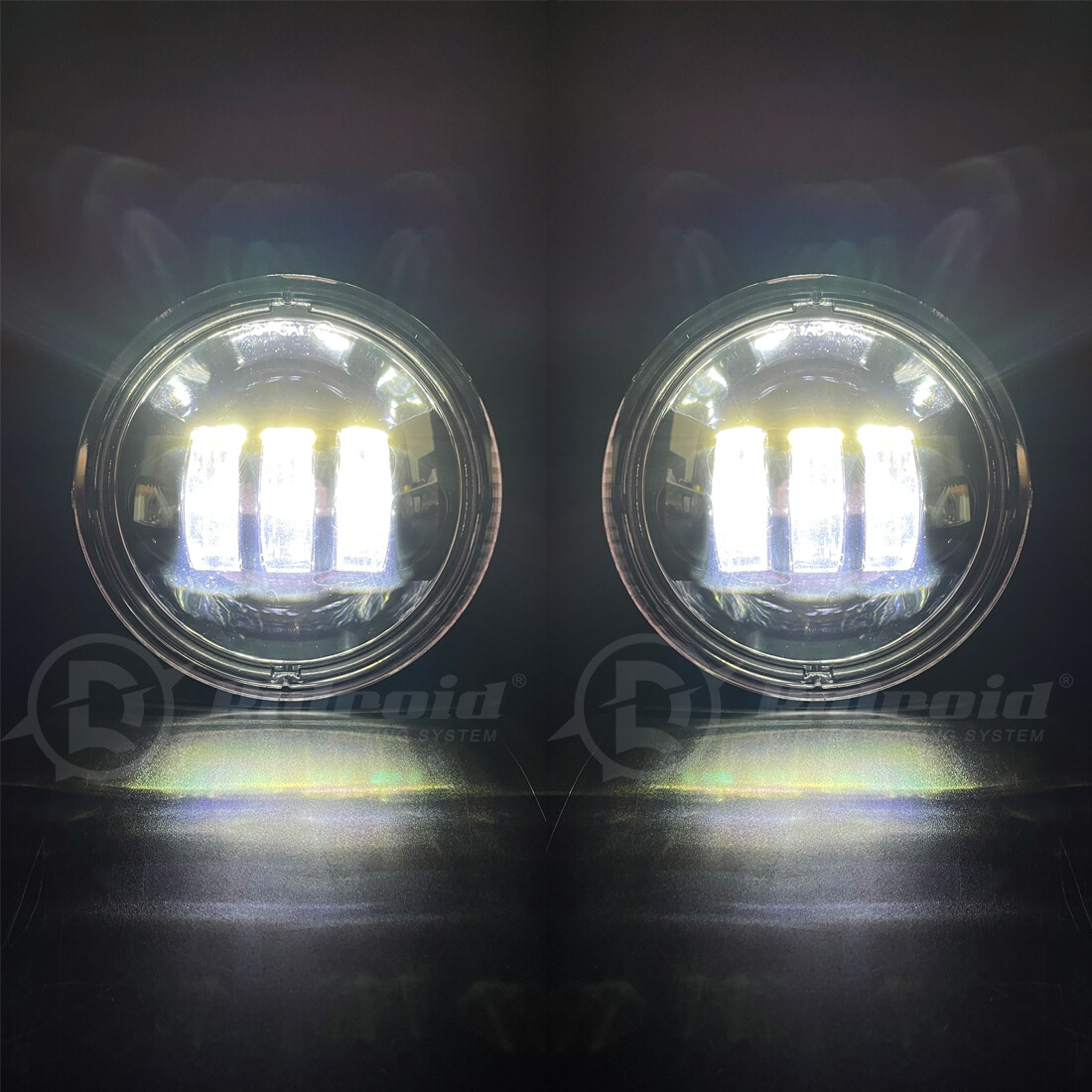 7″ 80W LED Headlight + Passing Lamp + Brackets for Harley Electra Glide Classic