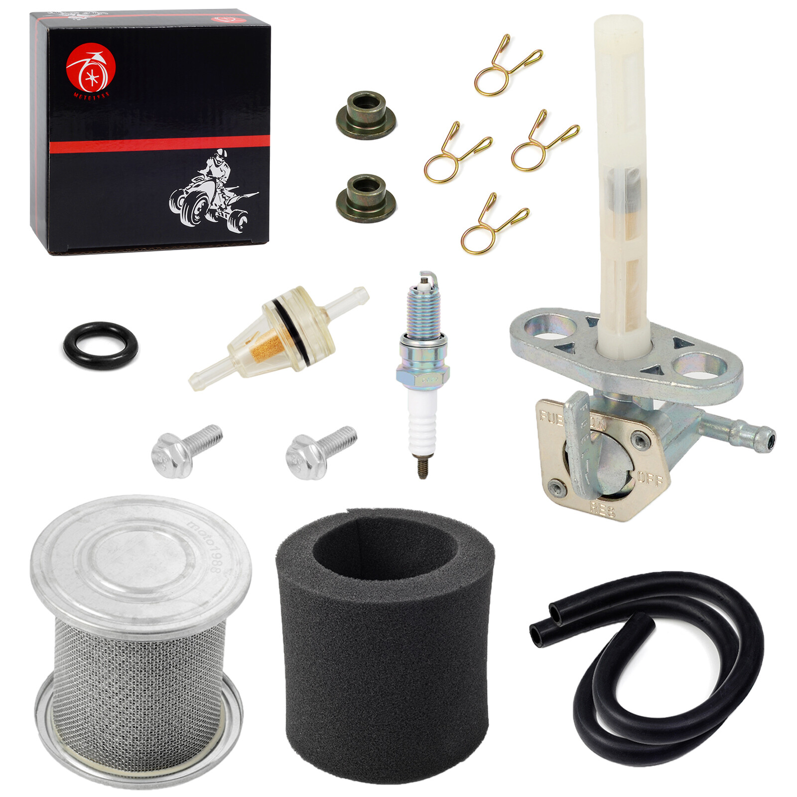 For Honda XR80R XR100R CRF80F CRF100F Air HOLDER Filter Kit + Fuel Petcock Valve