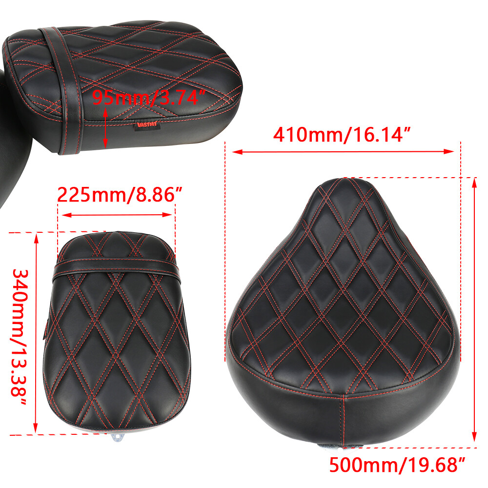 Red Stitching Shiny Diamond Full-Set Seat For Honda Shadow VT750 ACE 1998-2003