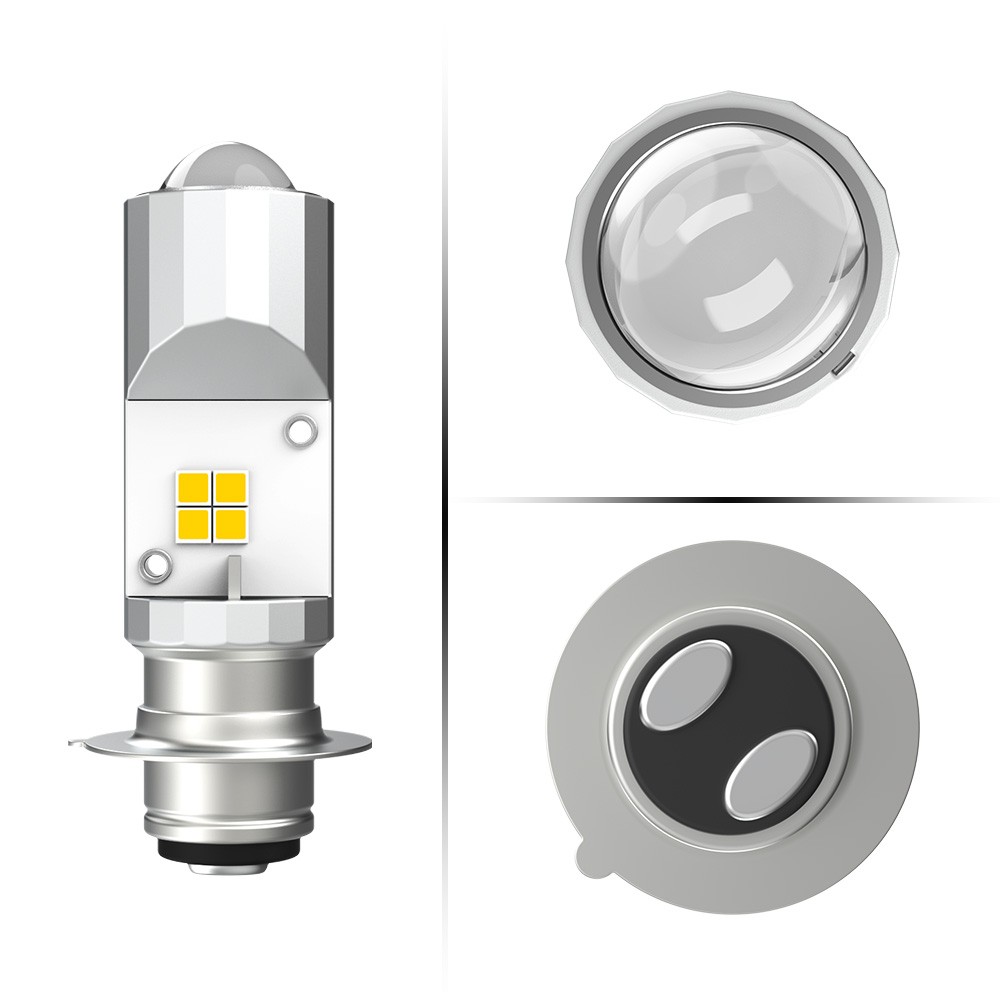 P15D/T19/H6M LED Motorcycle Headlight Bulbs White Yellow High Low Beam Light