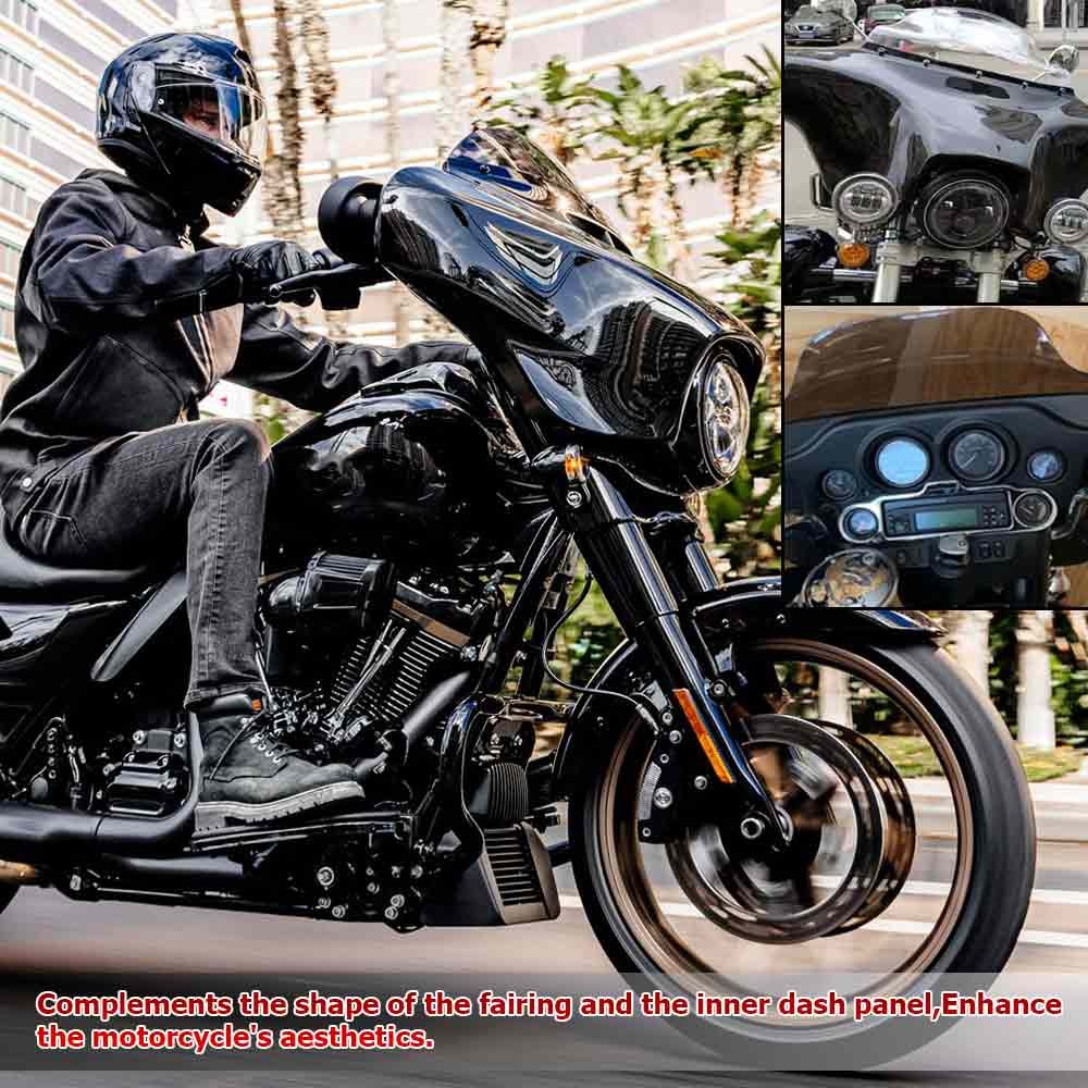 9″ Clear Motorcycle Windshield Wave Windscreen For Harley Touring Electra 2014+