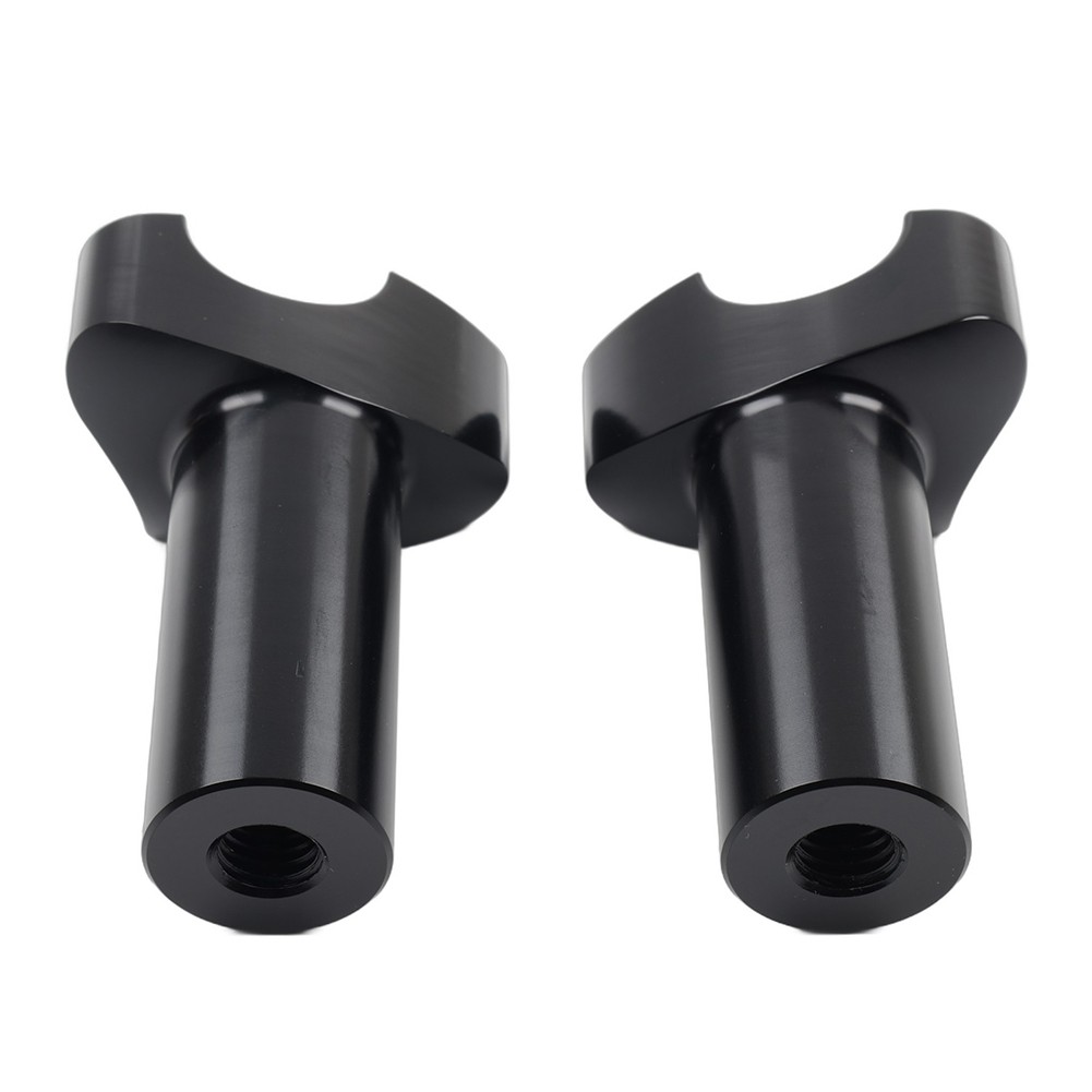 3.5″ Straight Handlebar Risers Black For Harley 1″ Bar Dyna Sportster Softail