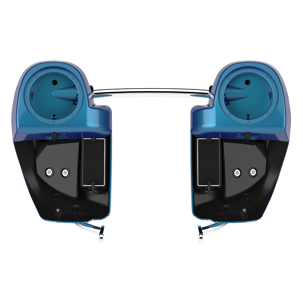 Daytona Blue 6.5” Speaker Pods Lower Fairings For 14+ Harley FLHR FLHXS FLTRX