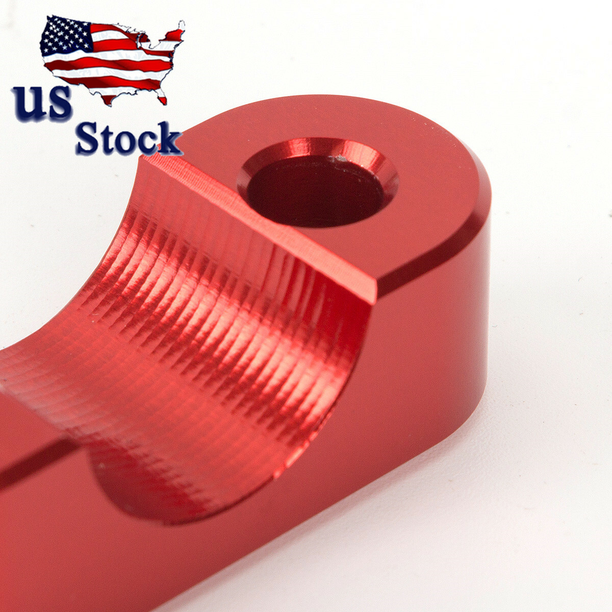 For Dirt Bike ATV HandleBar Fat Bar Mount Clamps Riser Adapter 7/8” 22mm Red