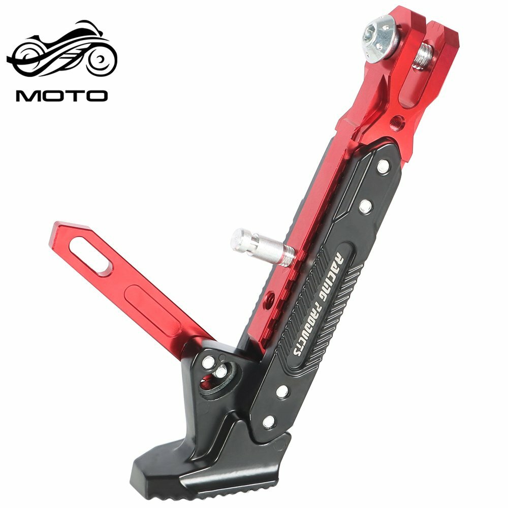 Motorcycle CNC Aluminum Alloy Kickstand Foot Side Support Kick Stand Adjustable