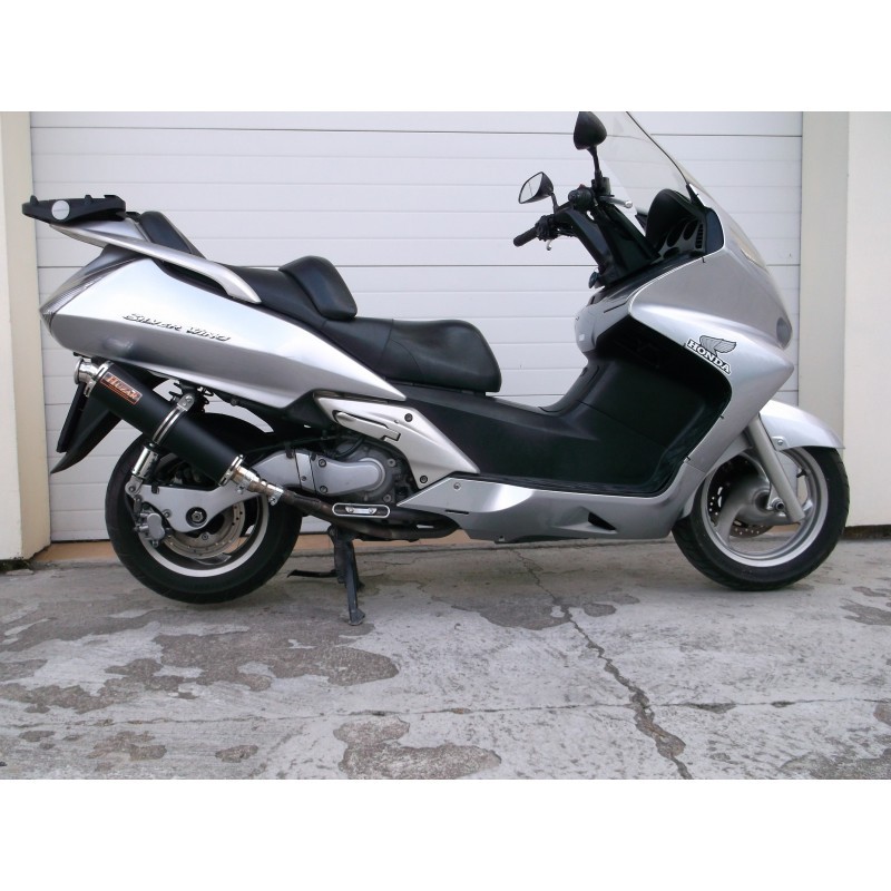 Black powder-coated stainless steel 50 cm silencer Honda Silver Wing 600 (pf01)