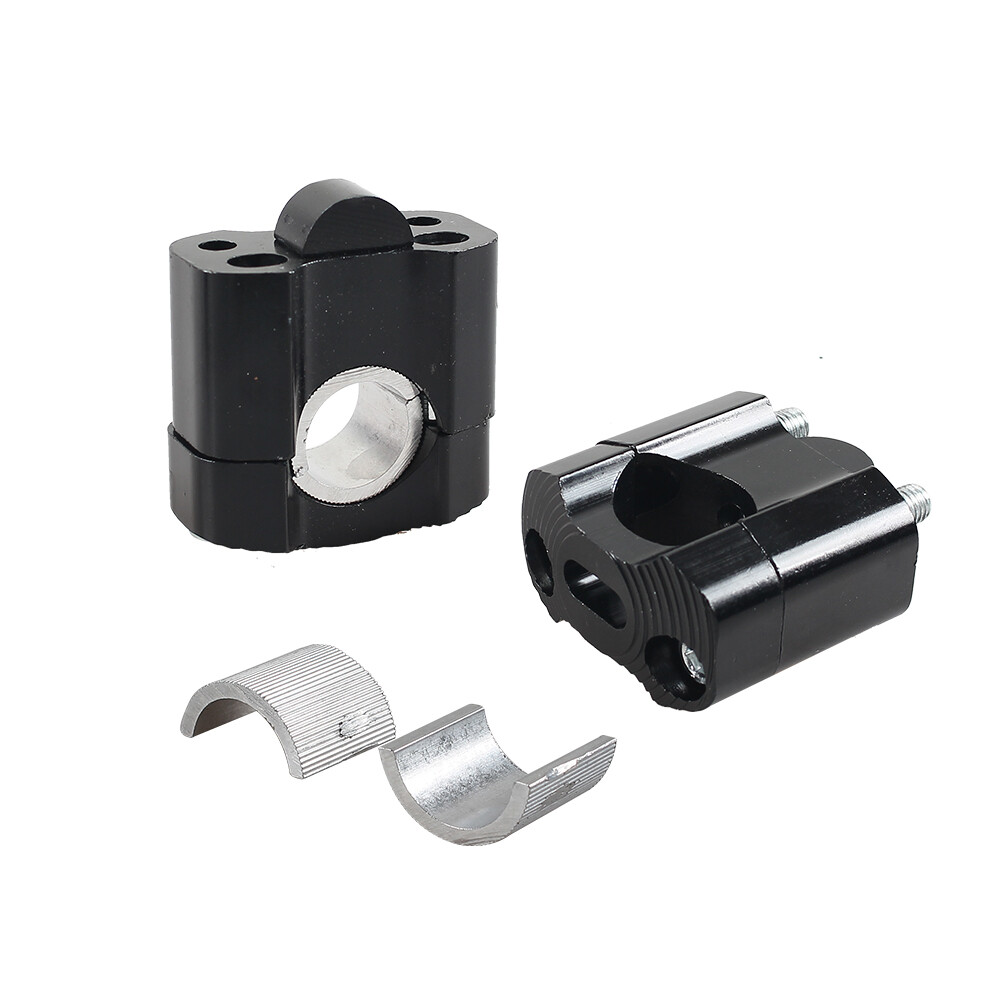 HandleBar Fat Bar Mount Clamps Risers Adaptor 7/8″ to 1 1/8″ Dirt Pit Bike