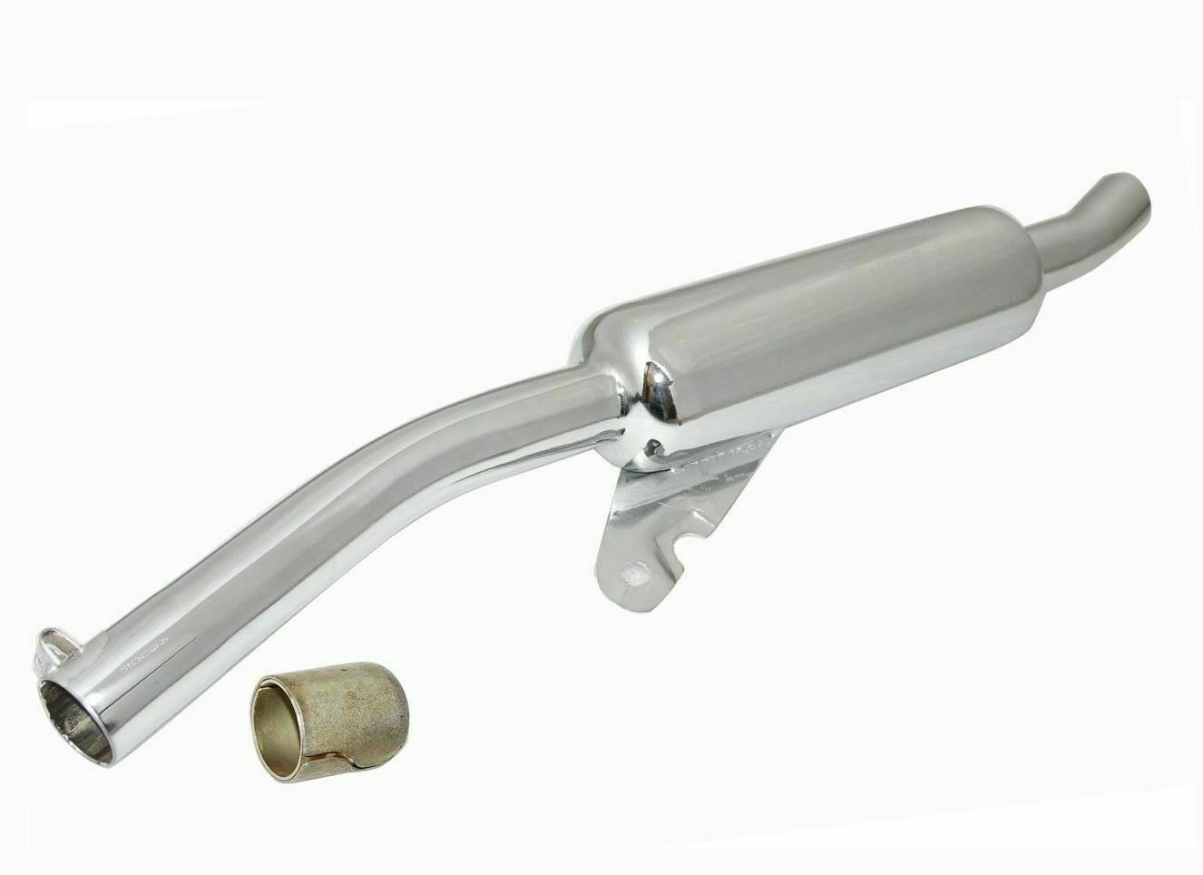 Angular Upswept Exhaust Silencer Chrome For Royal Enfield Classic 500cc