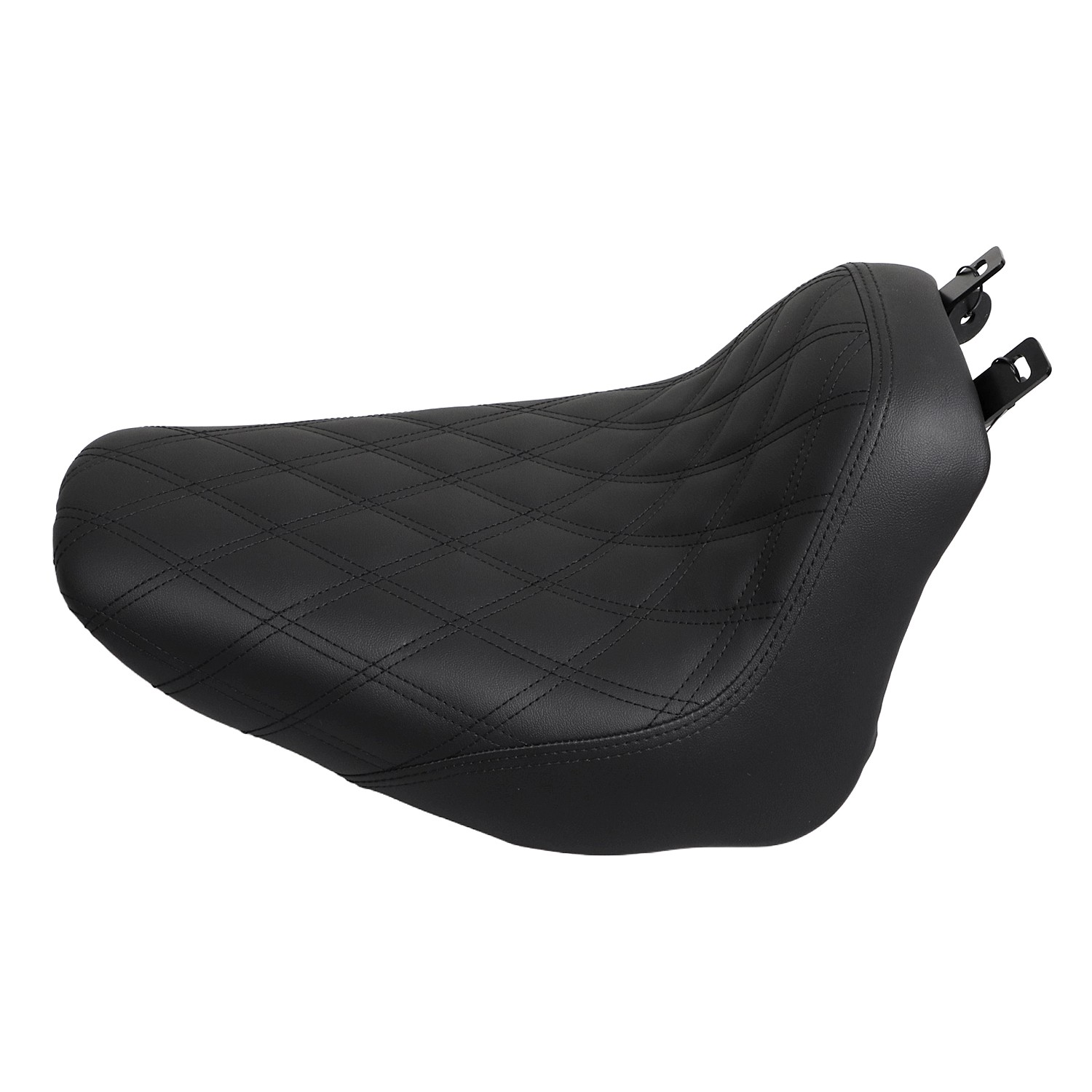 Synthetic Leather Diamond Stitch Driver Seat For Harley Heritage Softail 06-17