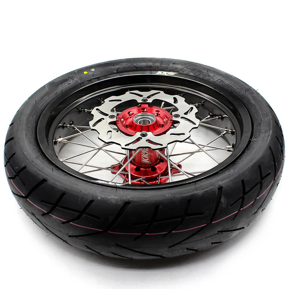 KKE 17”inch Supermotard Wheels Fit Honda CRF250X 2004/ CRF450X 05-18 CST Tyres