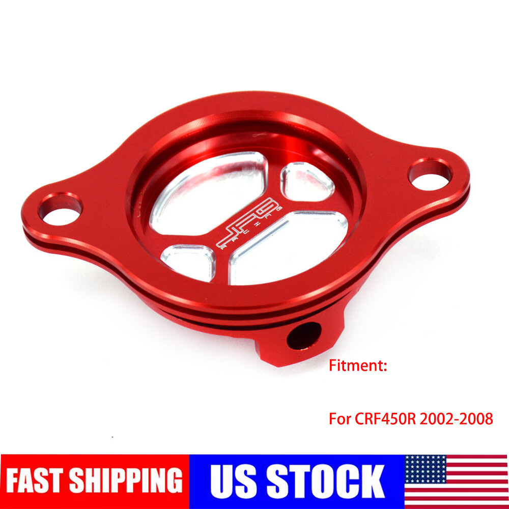 For CRF450X 2005-2016 CRF450R 2002-2008 Motorcycle Oil Filter Cover Cap CNCRed