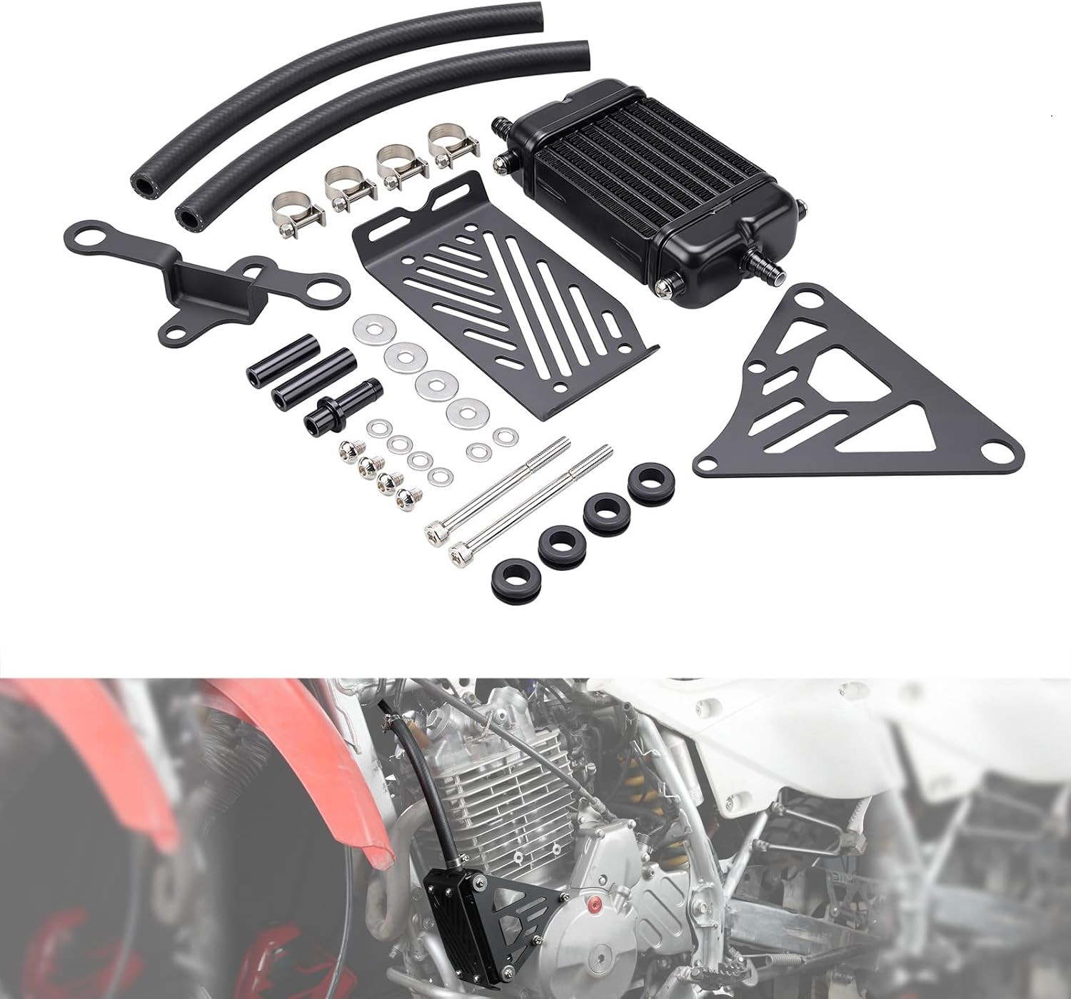 For Honda XR650L NICECNC Oil Cooler Engine Cooling Radiator XR 650L 1993-2025 🔥