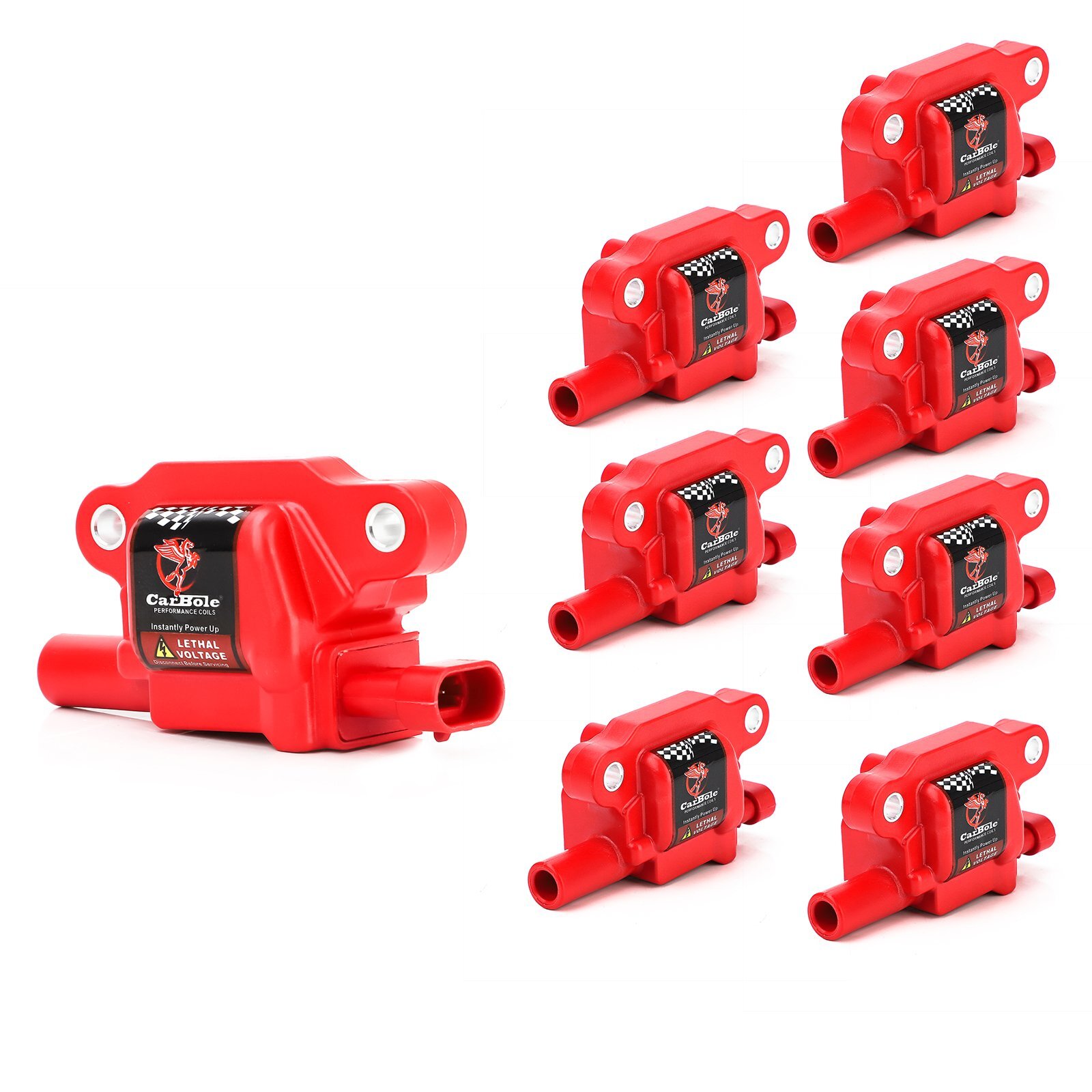 8Pack Square Ignition Bobina &Spark Plug Wire For Chevy Silverado 1500 Tahoe GMC