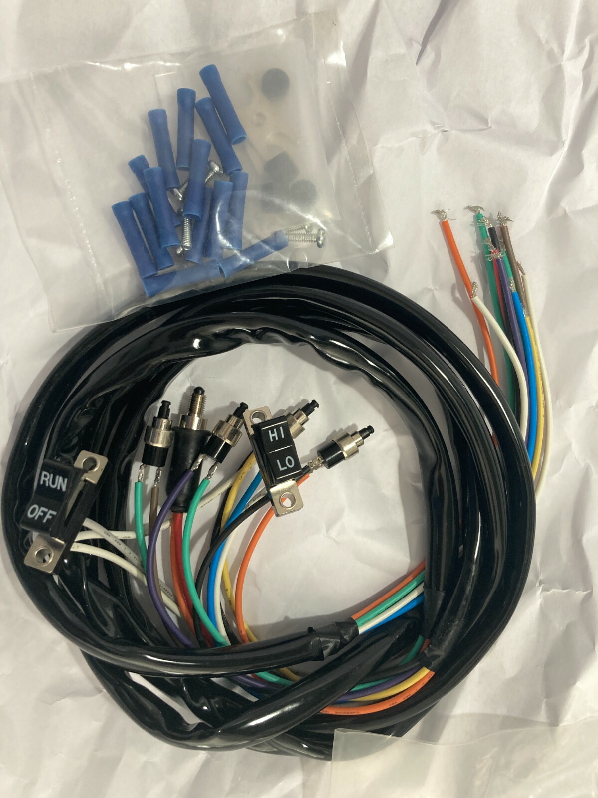 BIG TWIN 72-81, fx sportster 1973-81 48” handlebar wiring harness w/switches