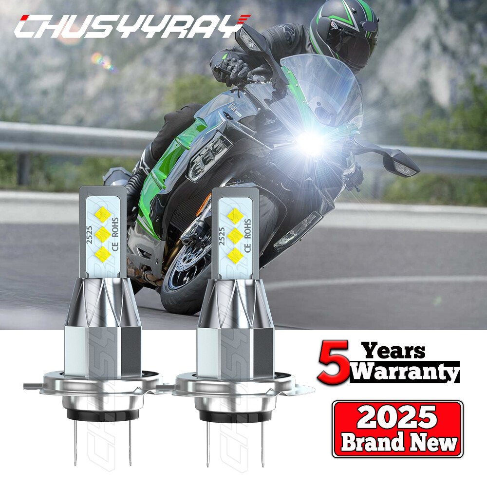 For Honda Silver Wing 600 Motorcycle LED Headlight H7 6000K Bright White Bulbs