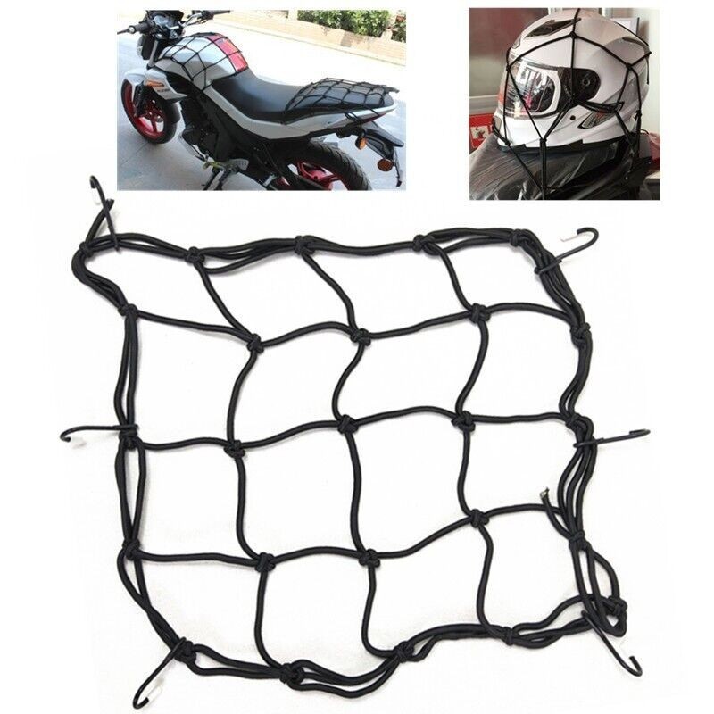 Bungee Cord Cargo Net Motorcycle Helmet Luggage Mesh High Adjustable Tie Down US