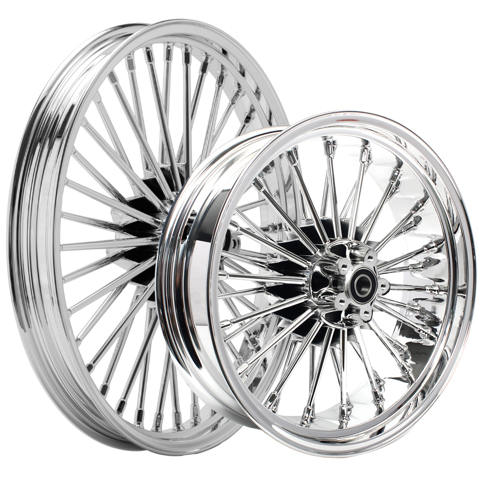 For Harley Heritage Softail Classic 21×2.15 18×5.5 Fat Spoke Wheels Night Train