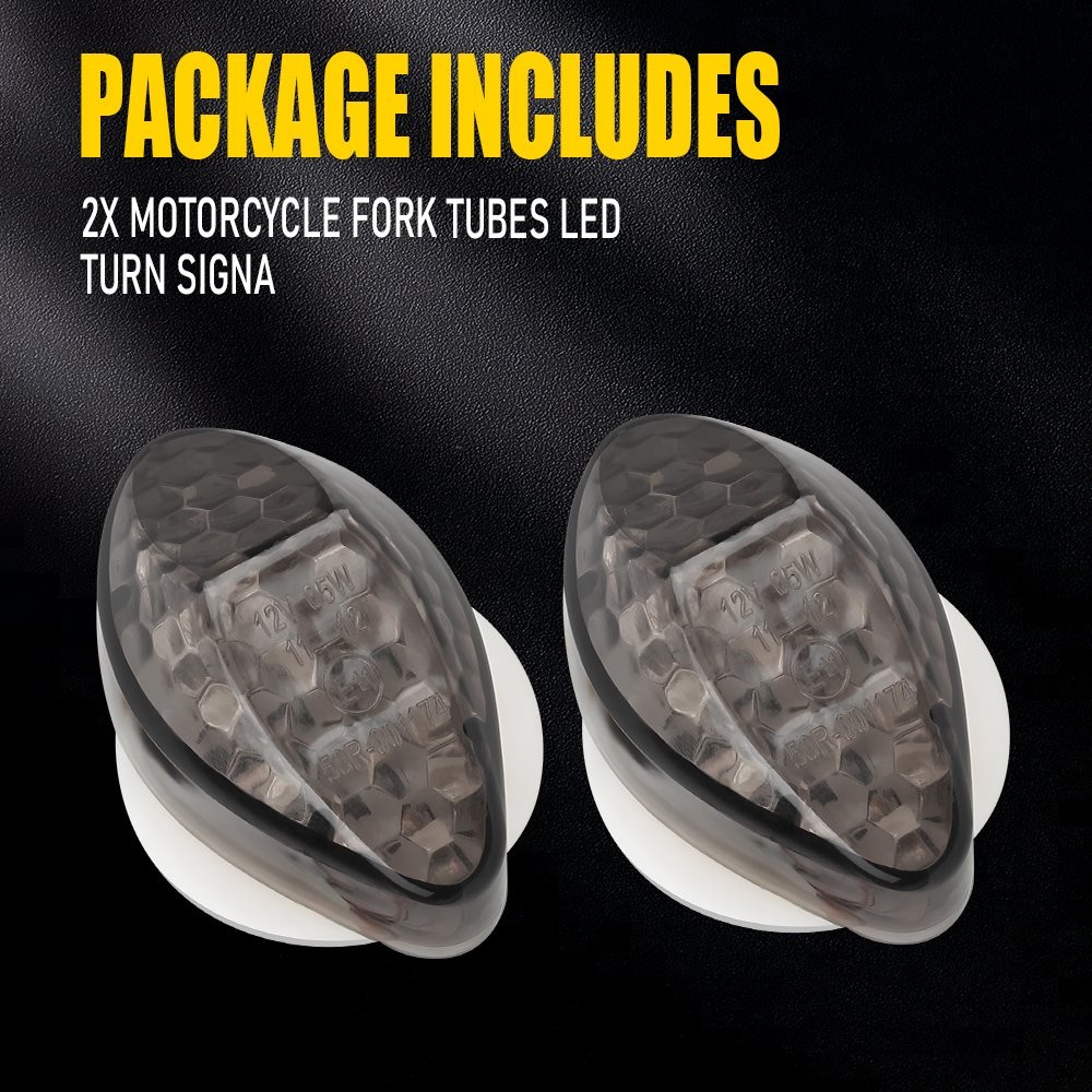 2x Motorcycle Flush Mount Turn Signal Indicator Blinker Amber LED Light DRL 2502