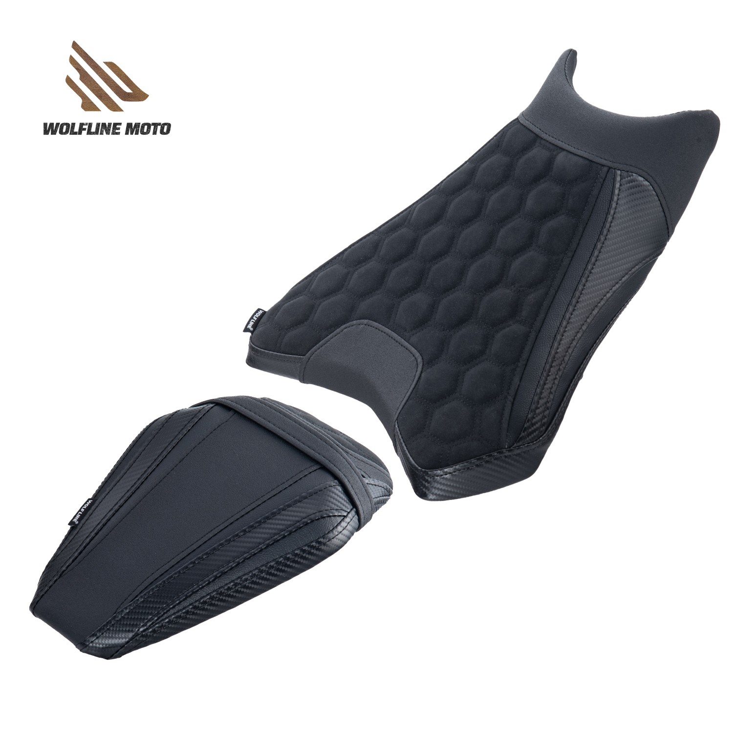 WOLFLINE Motorcycle Driver Passenger Seat for Kawasaki ZX-6R 2019-2025 Comfort