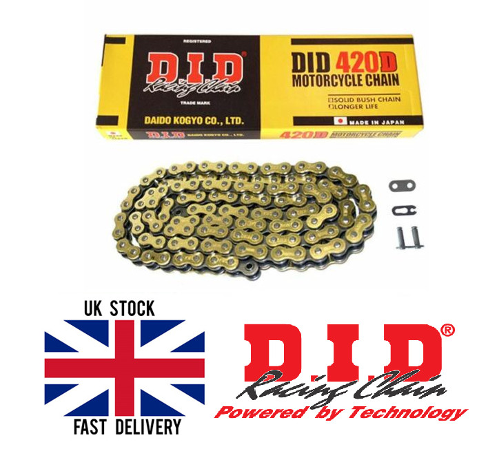 FITS HONDA C50 1970 – 1988 DID RACING GOLD MOTORCYCLE DRIVE CHAIN 420 98 L