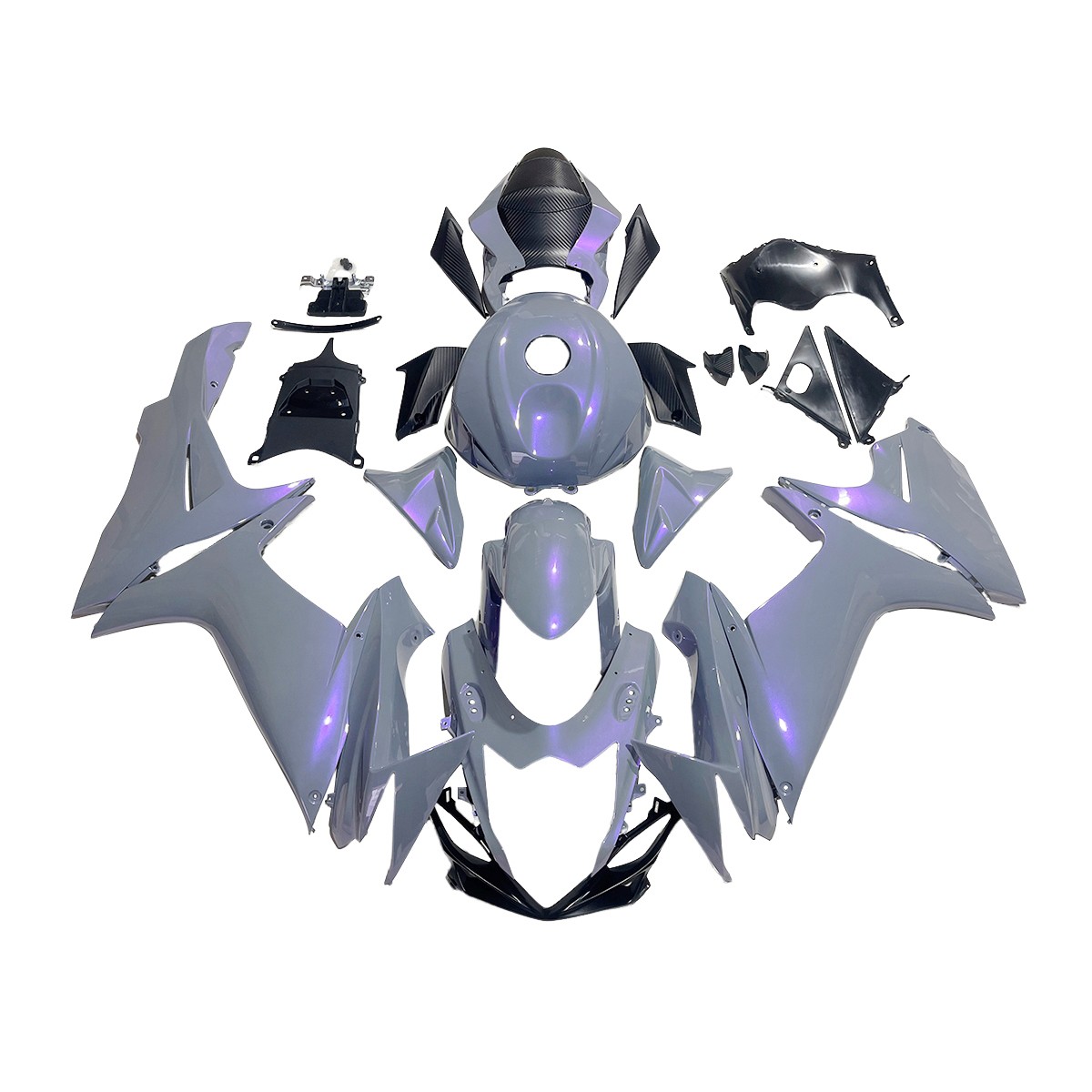 Gray Purple Fairing Kit for 2011-2025 Suzuki GSXR600 GSXR750 Fairings Bodywork