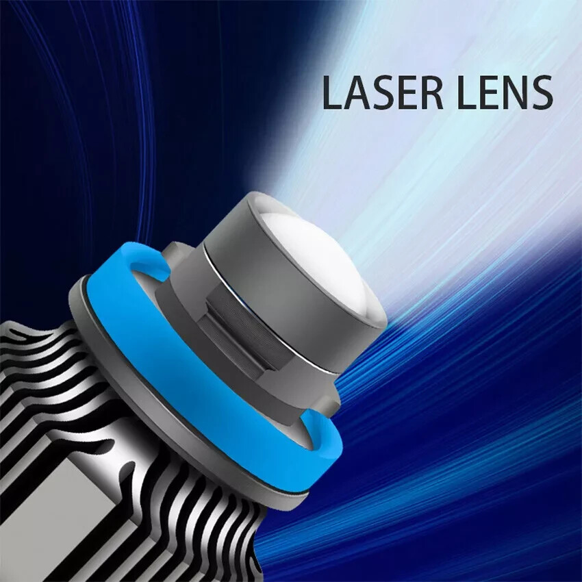 6000K 2X H11 yellow LED Laser Headlight Bulb Projector Lens AUTO Fog Light Lamp