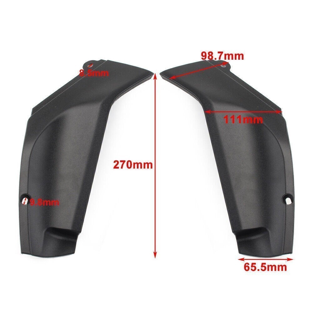 2x Black Gas Tank Side Cover Fairing Panel For Yamaha YZF R1 1998-2001 2000 1999