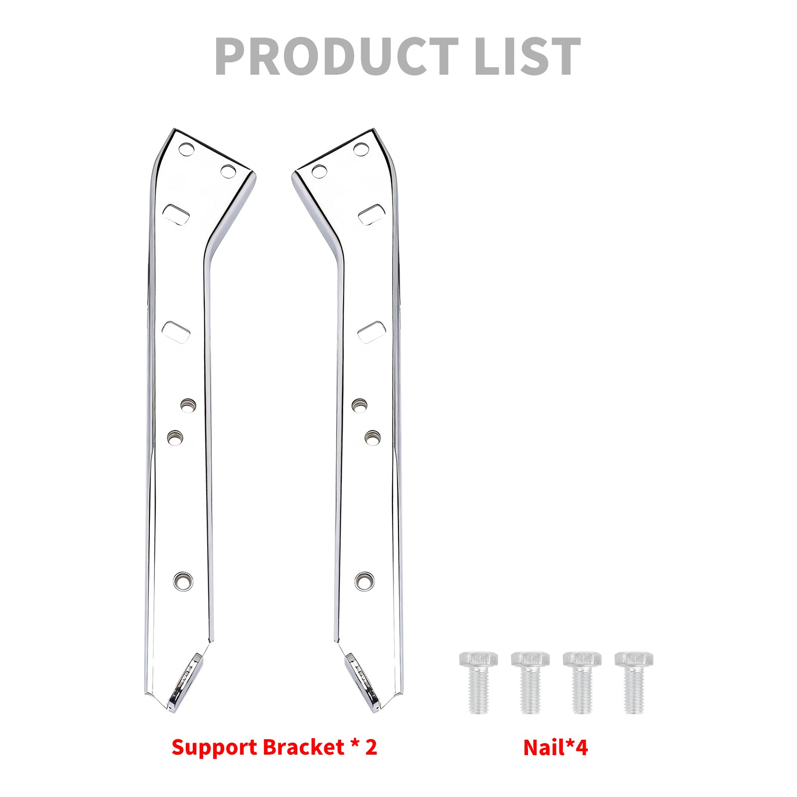 Chrome Saddlebag Rail Support Bracket Fits For Harley Touring Road Glide 85-08
