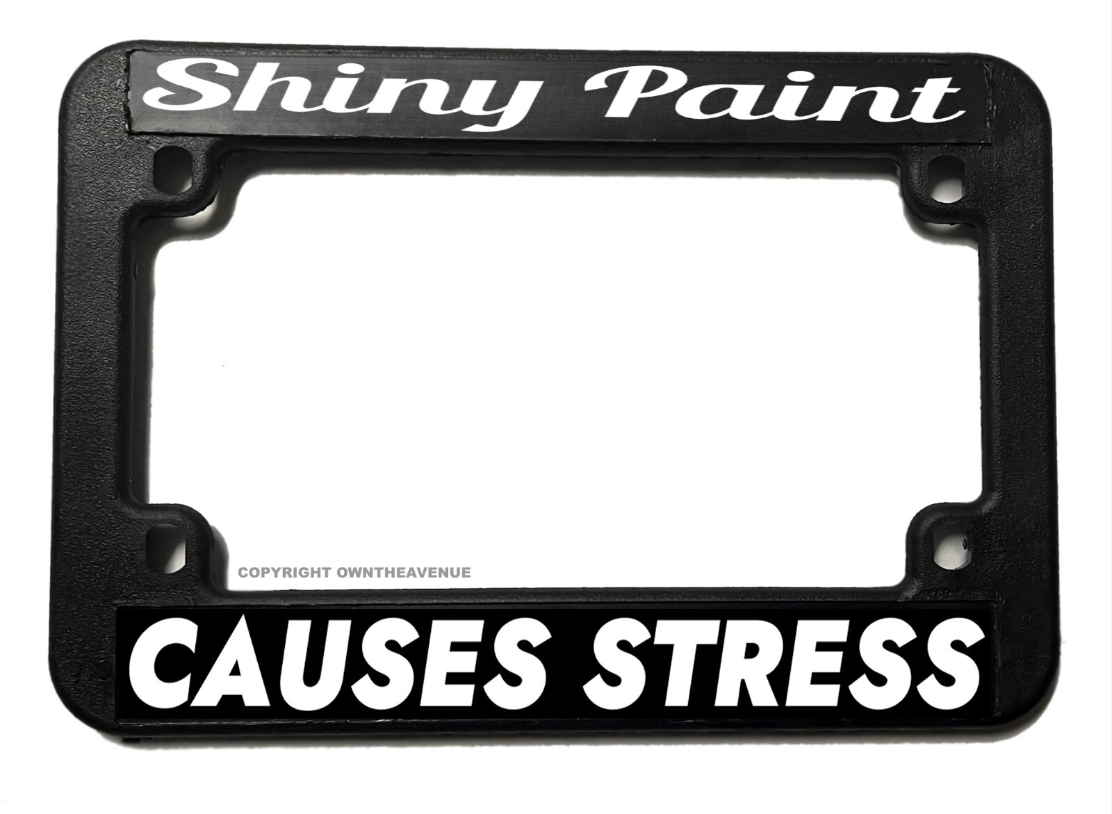 Shiny Paint Causes Stress Funny Dirt Bike Off Road Motorcycle License Plate Fram