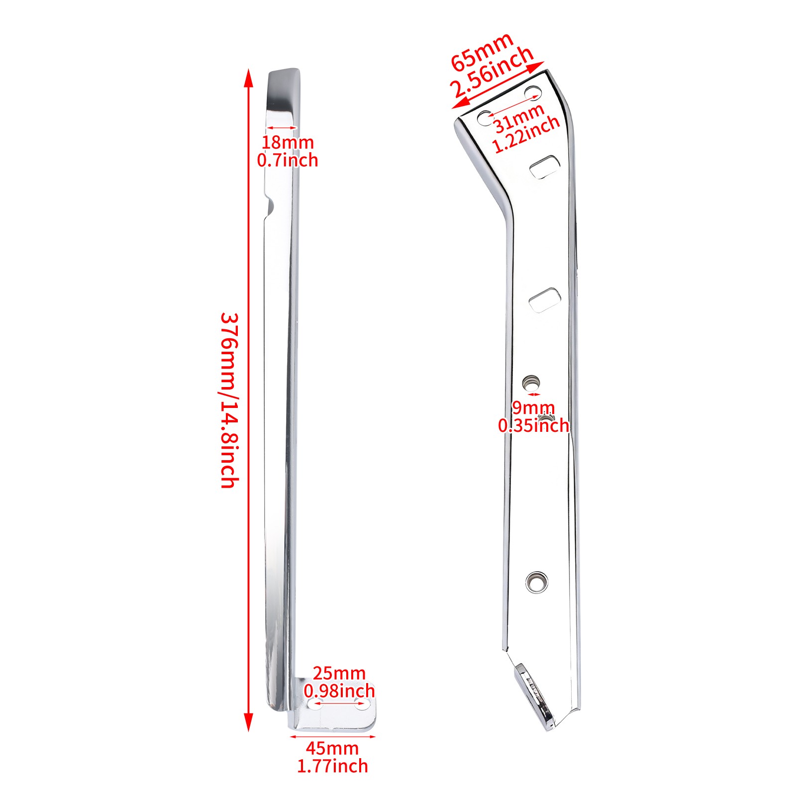 Chrome Saddlebag Rail Support Bracket Fits For Harley Touring Road Glide 85-08
