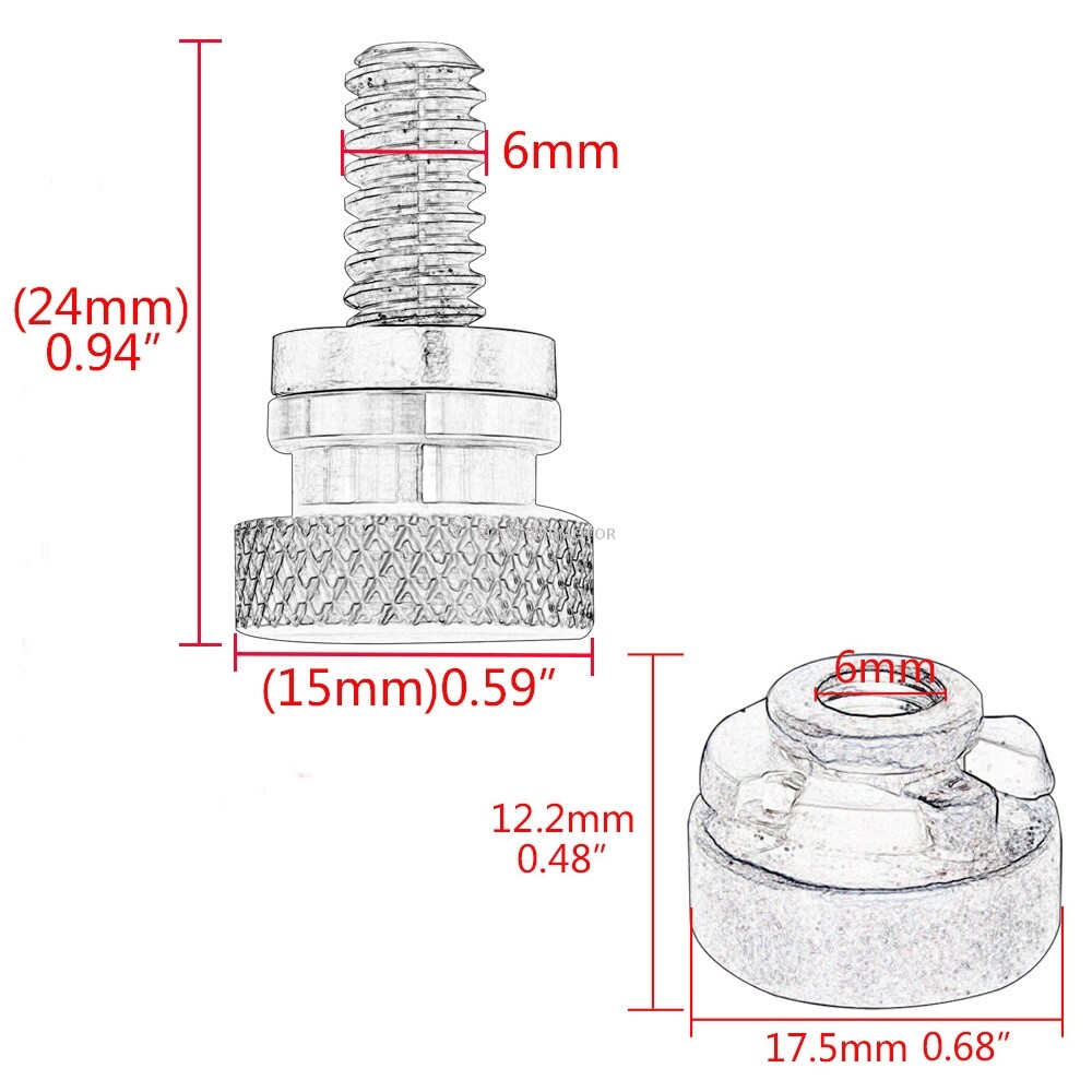 For Harley Davidson Softail Sportster Rear Back Seat Bolt Thumb Screw Cap Chrome