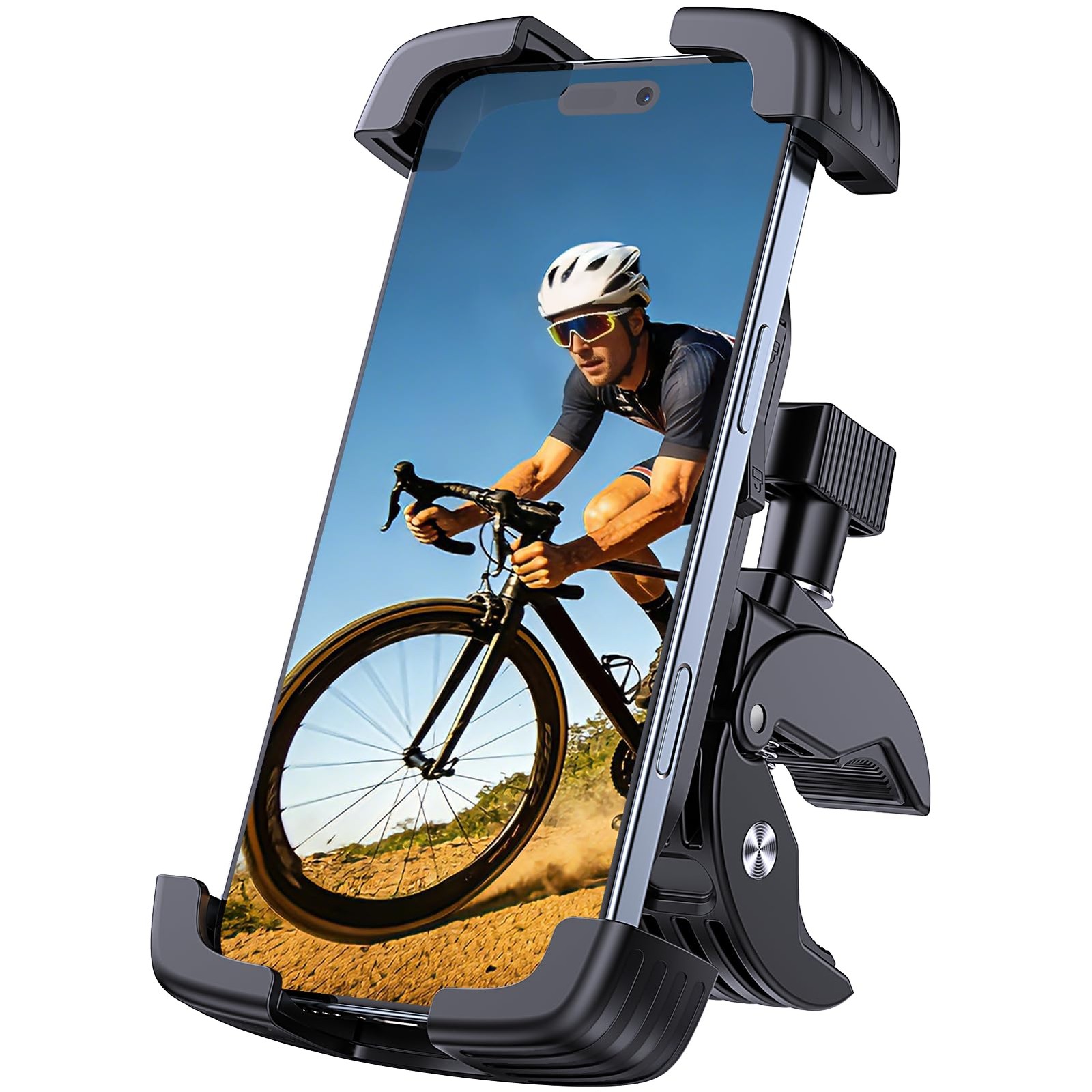 BOWXUR Bike Phone Holder Mount, Motorcycle 4.7-6.8 inches, Black