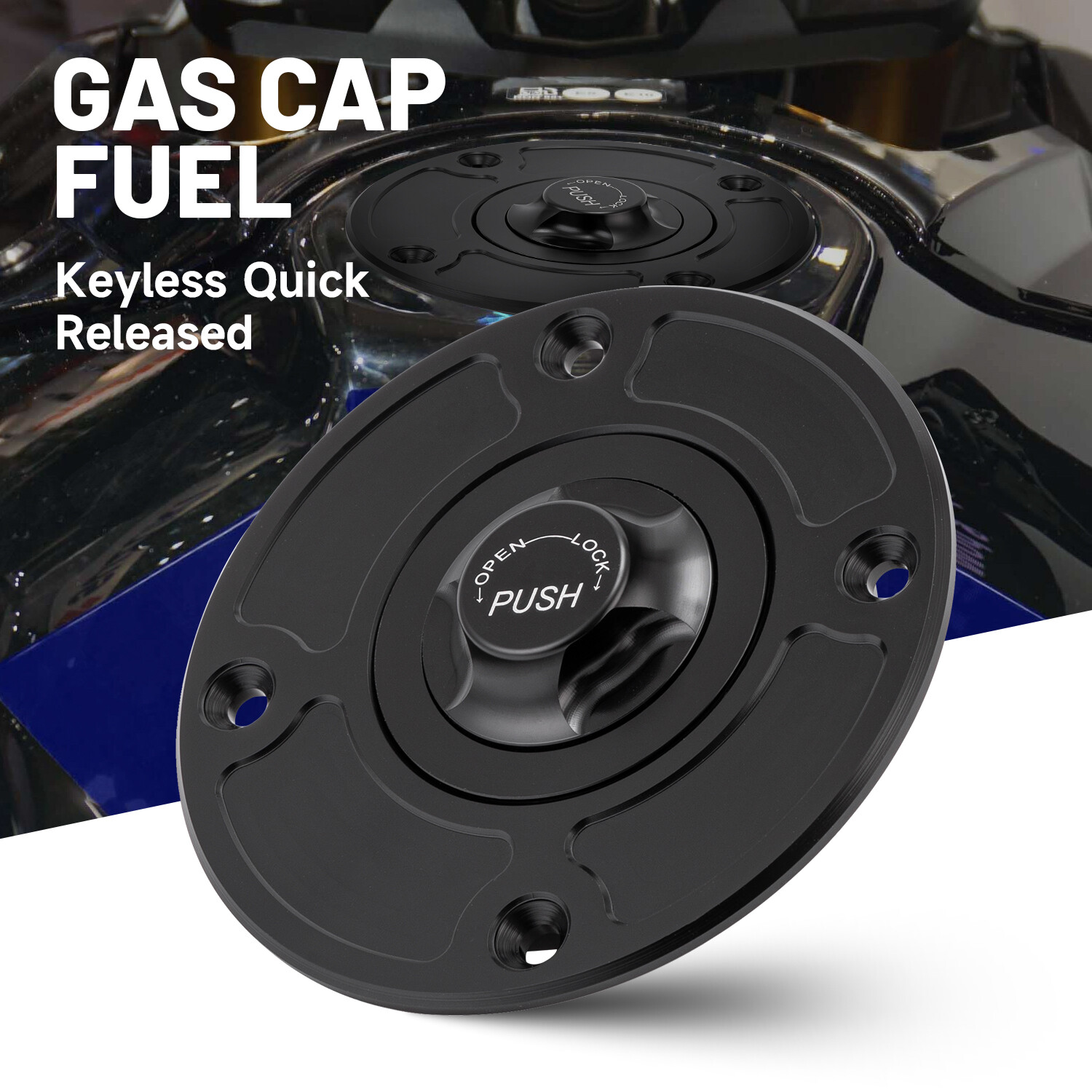 Motorcycle Keyless Fuel Gas Tank Cap For Suzuki GS600F 00-01 GSF1200 2000-2004