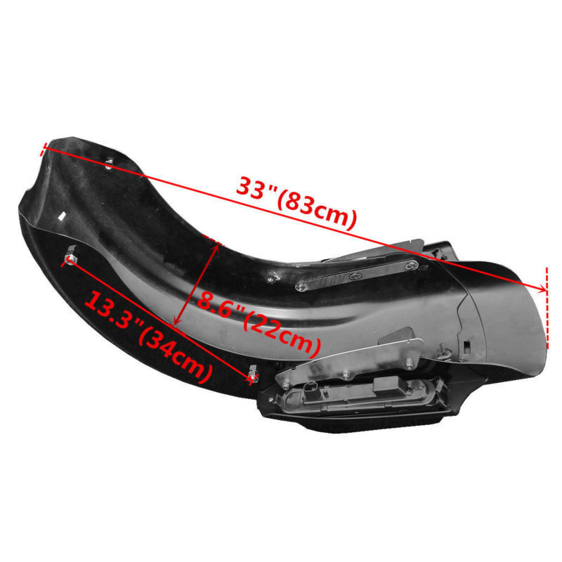 Black Saddlebag 6×9″ Speaker Cutout & Rear Fender For Harley Electra Glide 14-Up