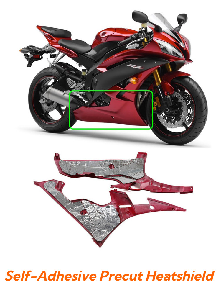 Fairing ABS Plastic Insulation Precut Heatshield Pad for Yamaha 2006 2007 YZFR6