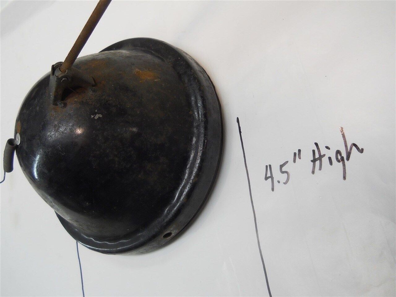 ANTIQUE MOTORCYCLE HEADLIGHT CASE 17.75″ D x 4.5″ H ? MAYBE HARLEY HD OTHER ?