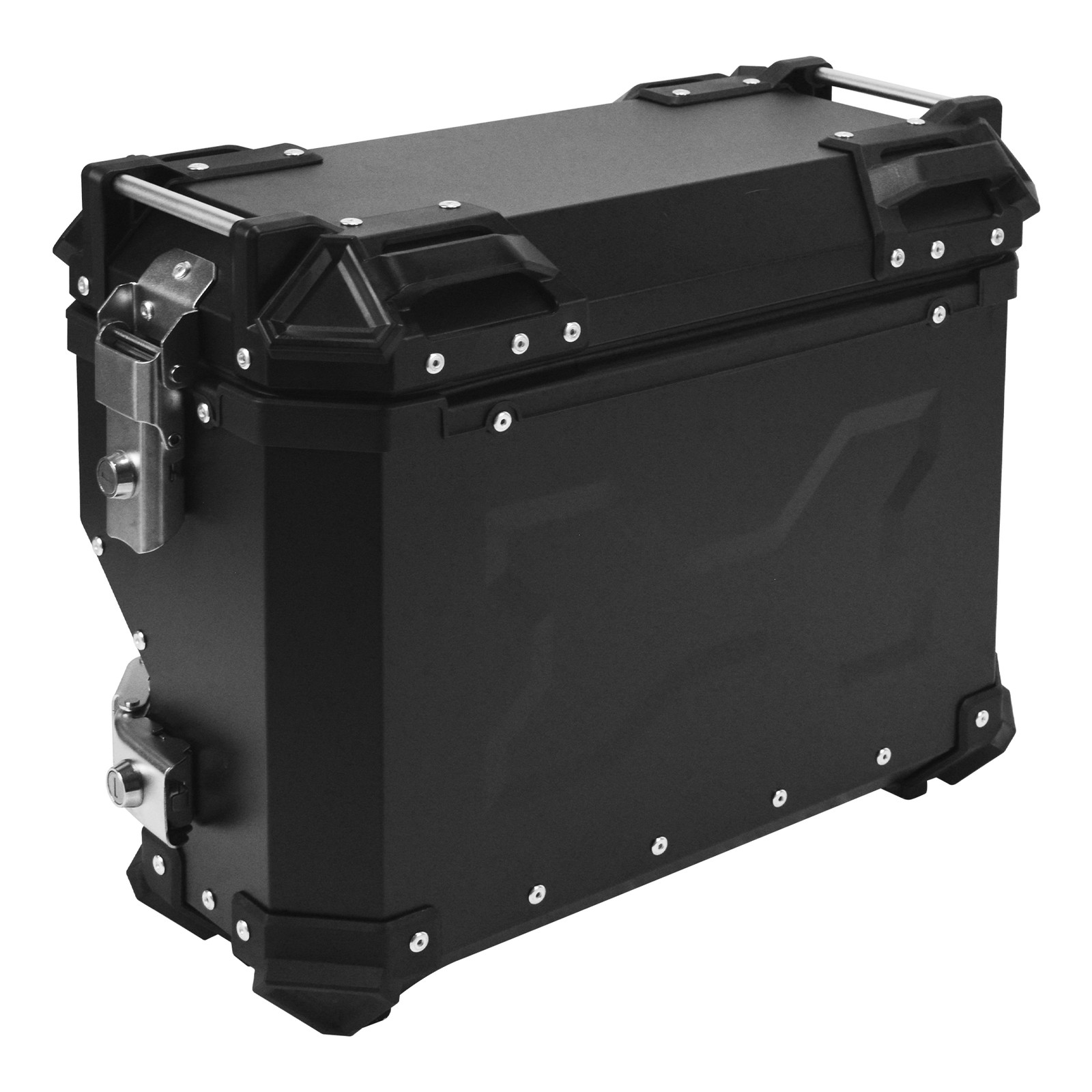 38L Tour Hard Side Saddlebag Trunk Box Motorcycle Panniers Side Case X Black