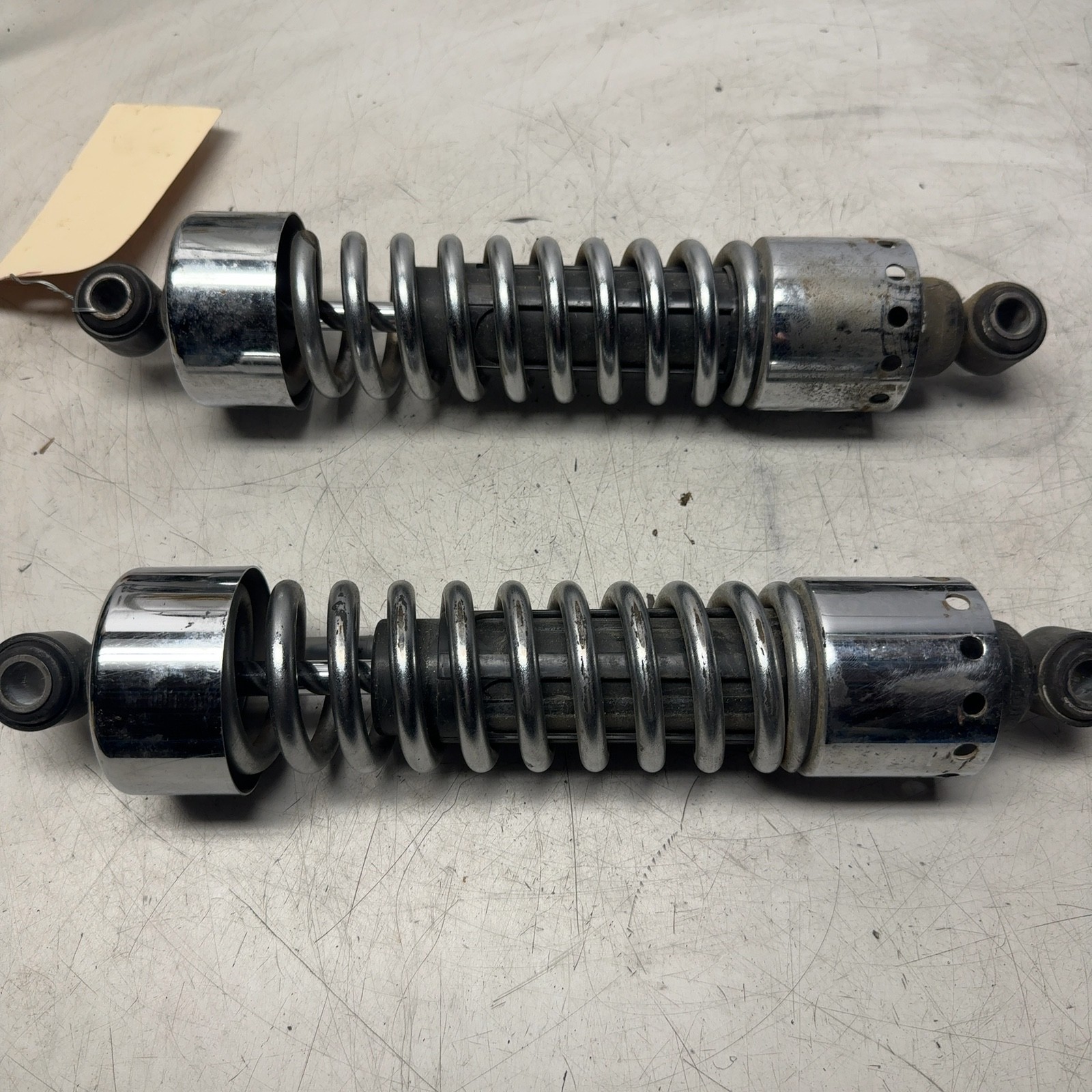 95-05 Harley Dyna OEM Chrome 12.5″ Shock Absorber Set Pair